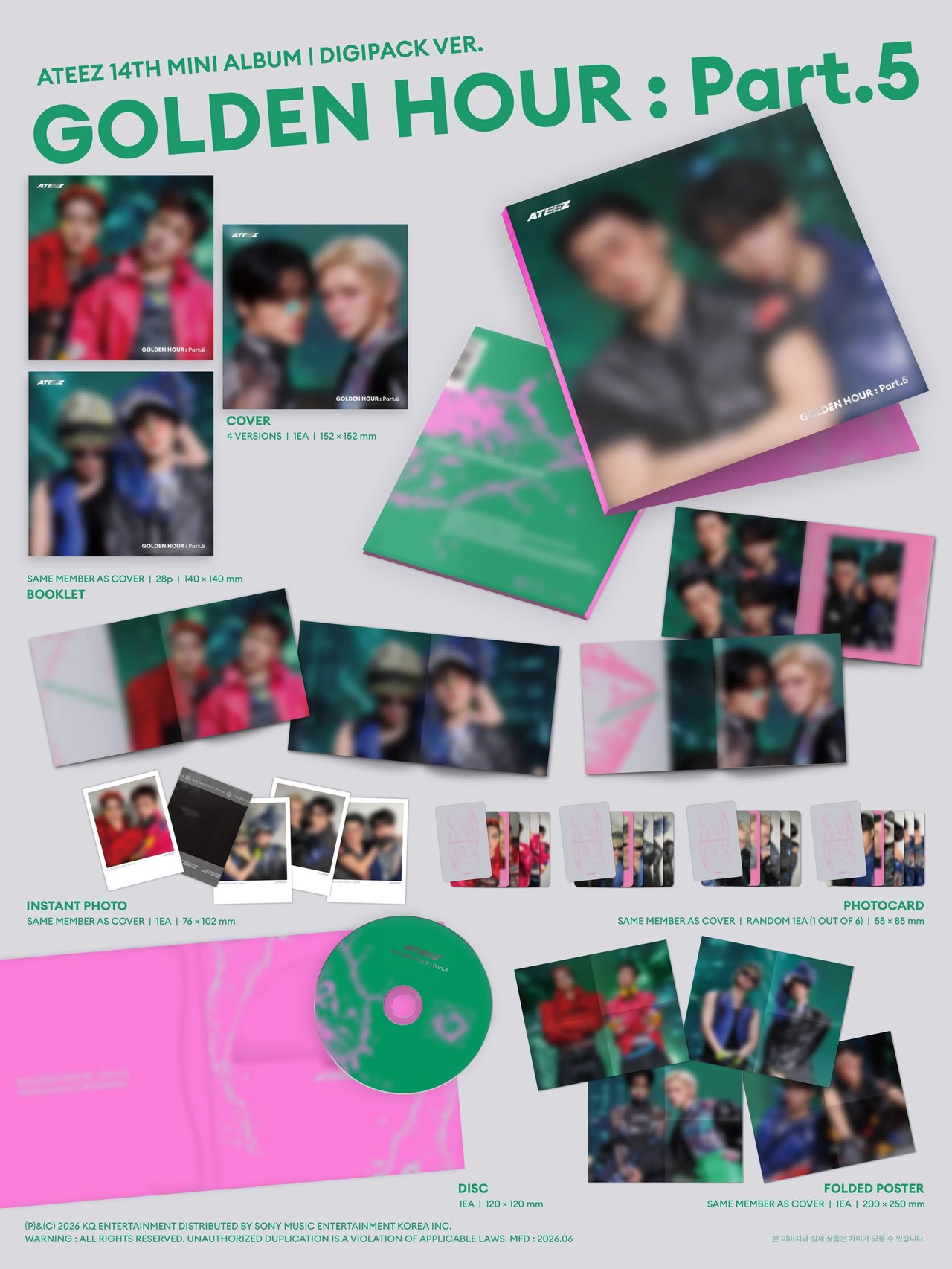 ATEEZ - [GOLDEN HOUR : Part.5] DIGIPACK UNIT Ver. — 2