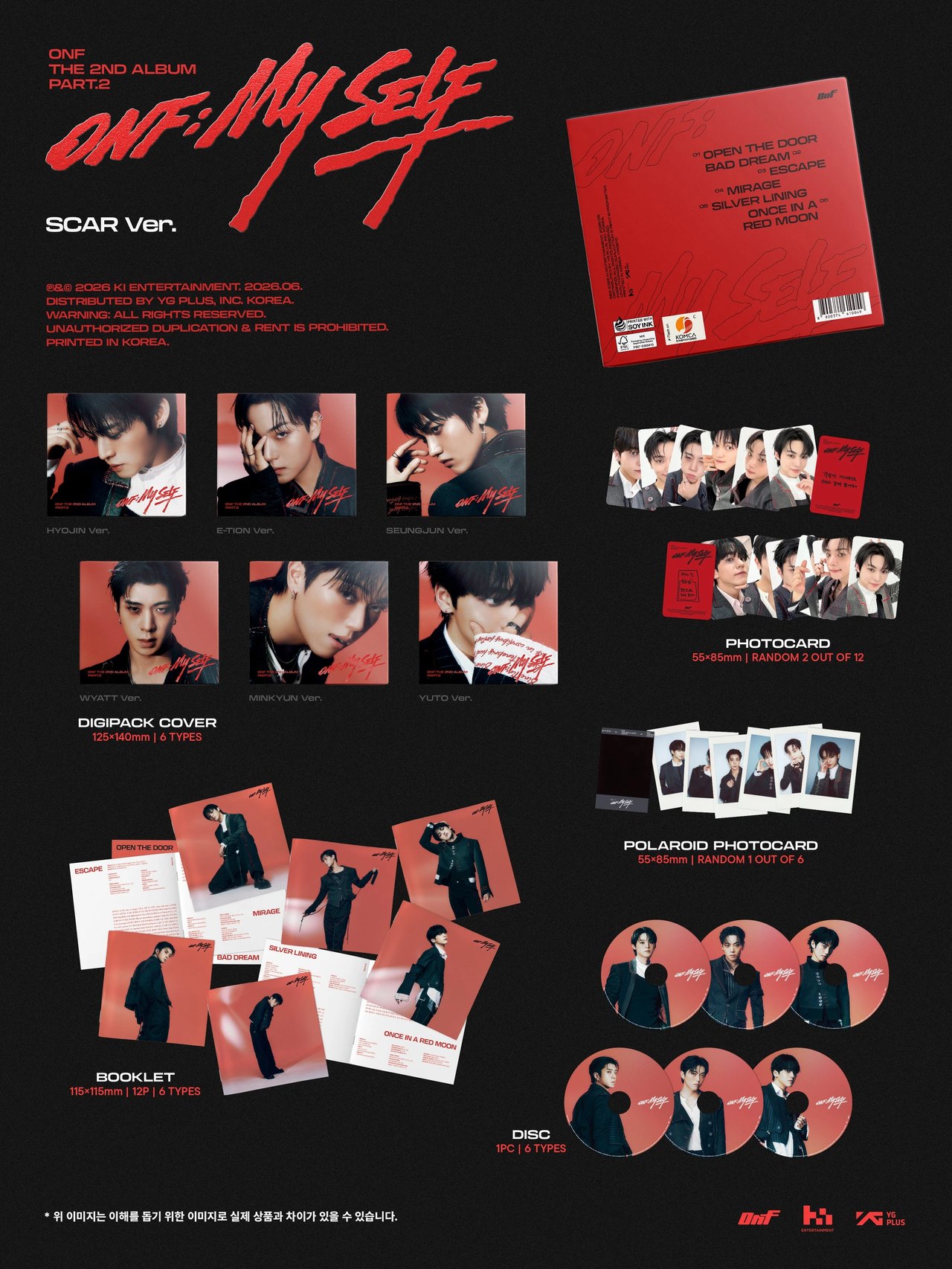 ONF - 2nd Album Part.2 [ONF:MY SELF] DIGIPACK Ver. — 2