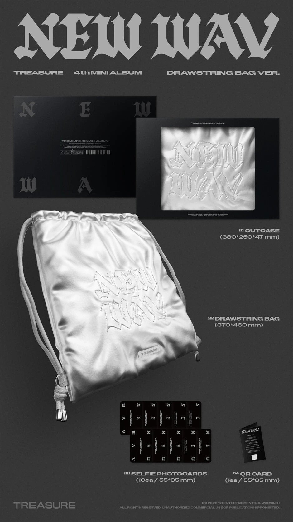 TREASURE - 4th Mini Album [NEW WAV] DRAWSTRING BAG Ver. (Limited Edition) — 2