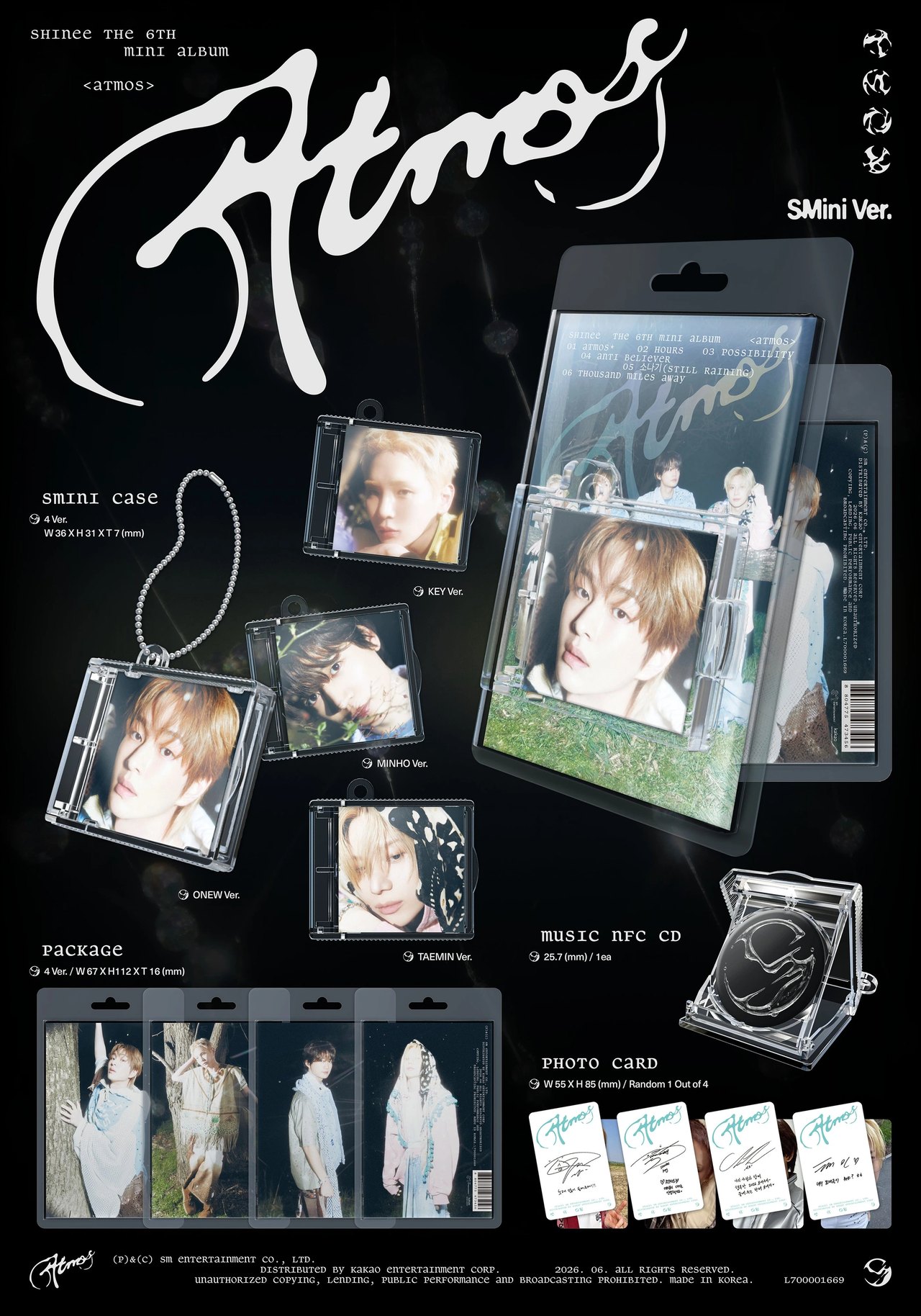 SHINee - 6th Mini Album [Atmos] SMInI Ver. (Smart Album) — 2