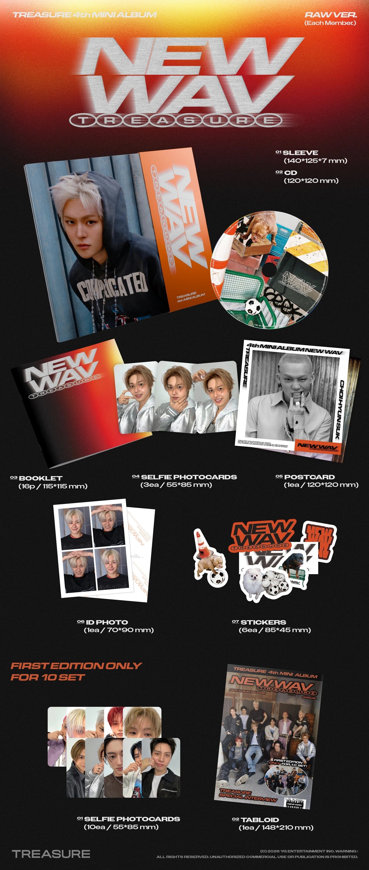 TREASURE - 4th Mini Album [NEW WAV] RAW Ver. — 2