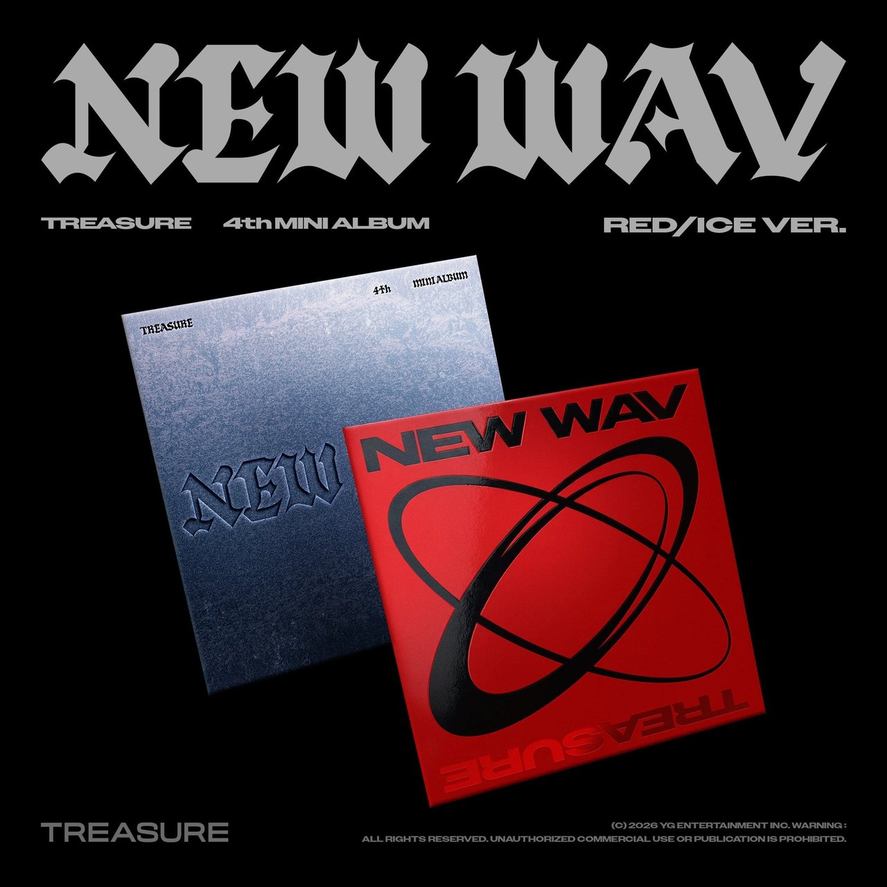 TREASURE - 4th Mini Album [NEW WAV] RED/ICE Ver.