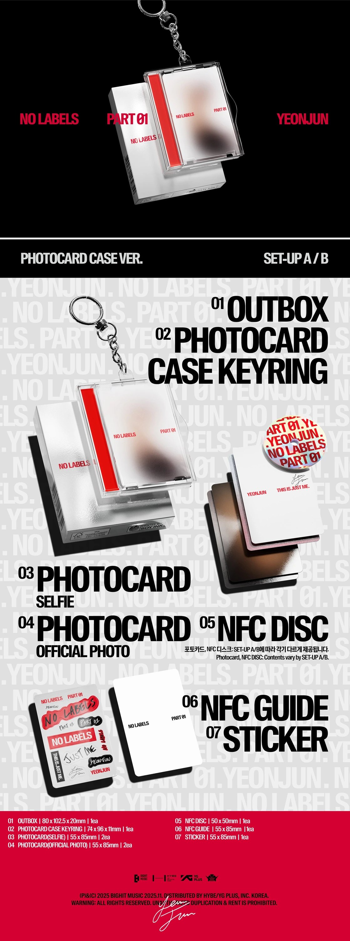 YEONJUN - [NO LABELS: PART 01] Photocard Case Ver. — 2