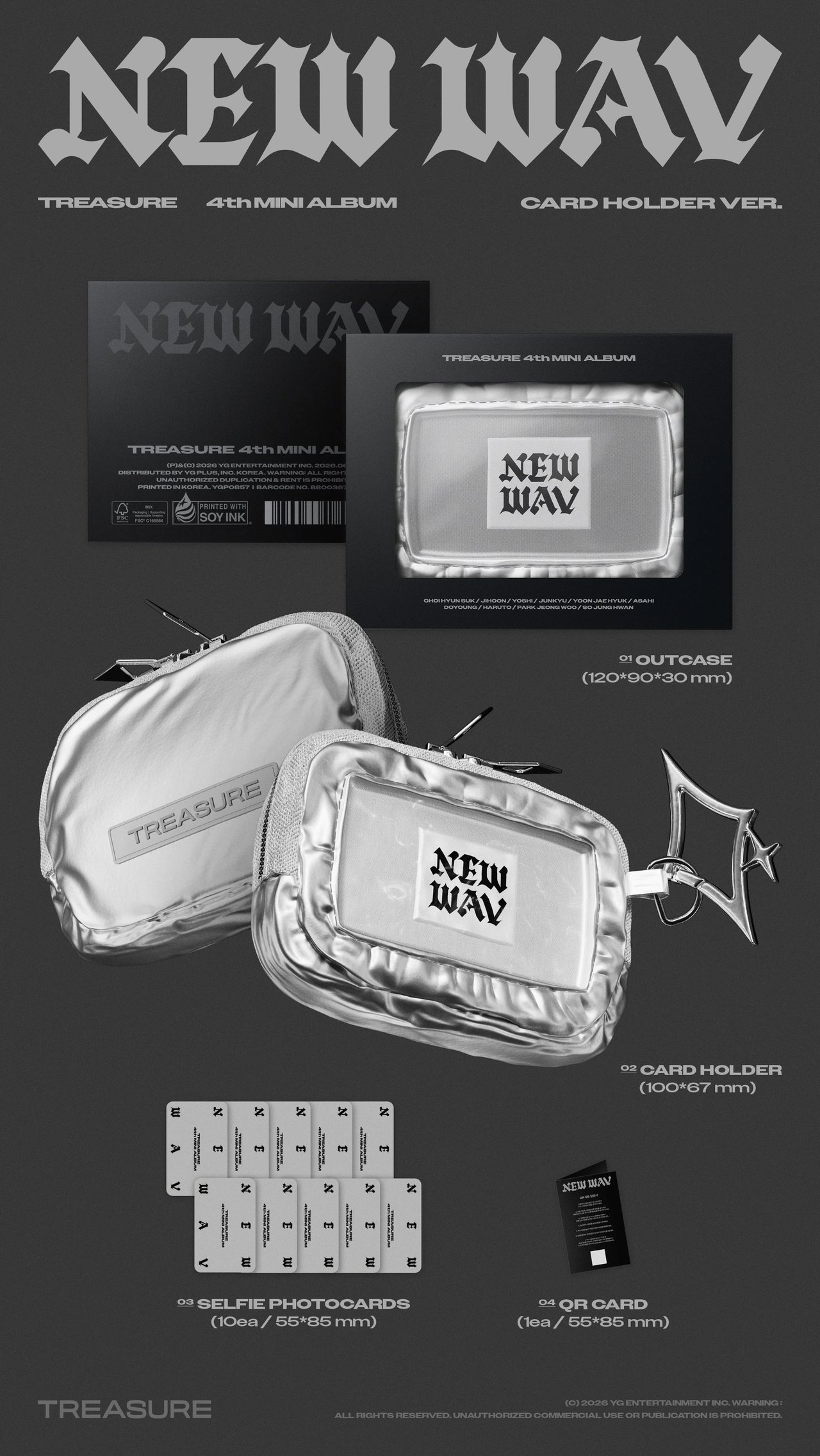TREASURE - 4th Mini Album [NEW WAV] CARD HOLDER Ver. (Limited Edition) — 2