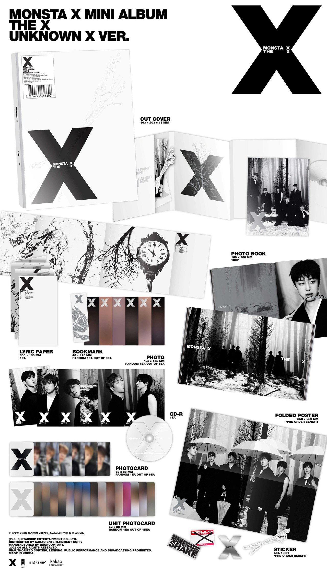 MONSTA X - 13th Mini Album [THE X] STANDARD Ver. — 2
