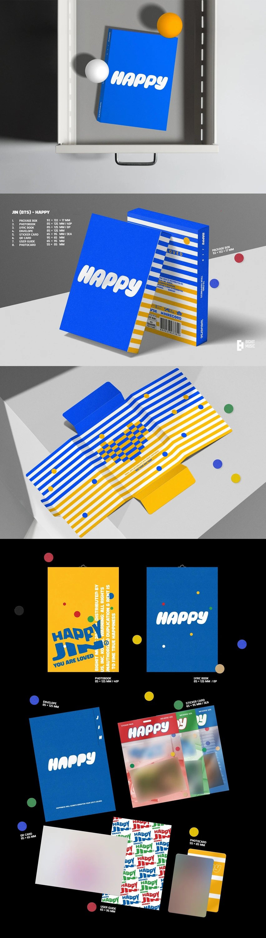 Jin - Solo Album [Happy] Weverse Albums Ver. — 2