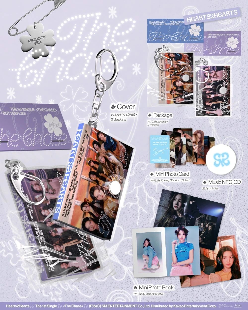 Hearts2Hearts - 1st Single Album [The Chase] Minibook Ver. (Smart Album) — 2