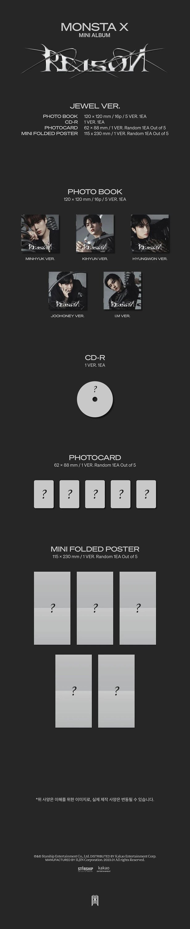 MONSTA X - 12TH MINI ALBUM [REASON] JEWEL Ver. — 2