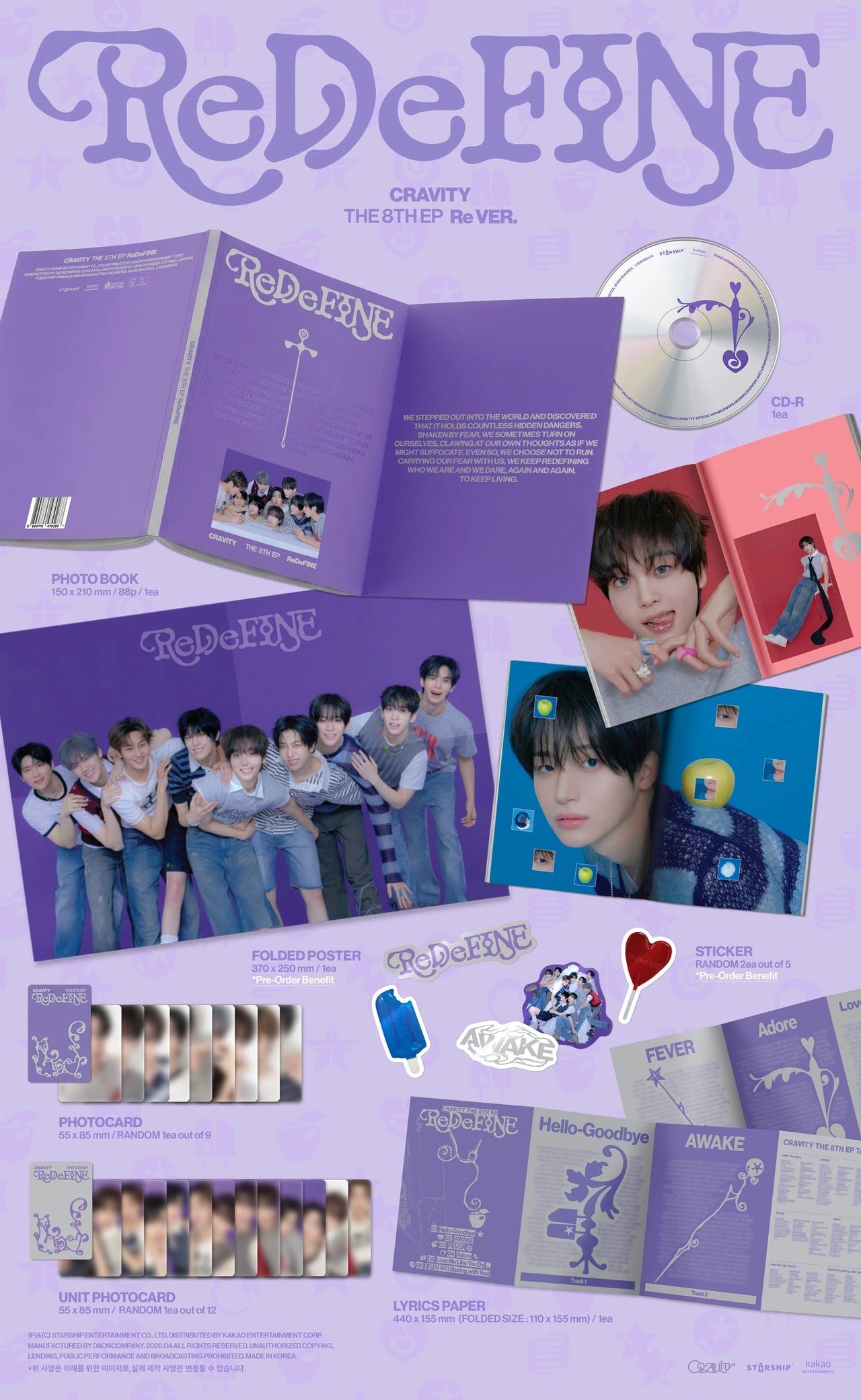 CRAVITY - 8th Mini Album [ReDeFINE] Re Ver. | KPOP HOUSE