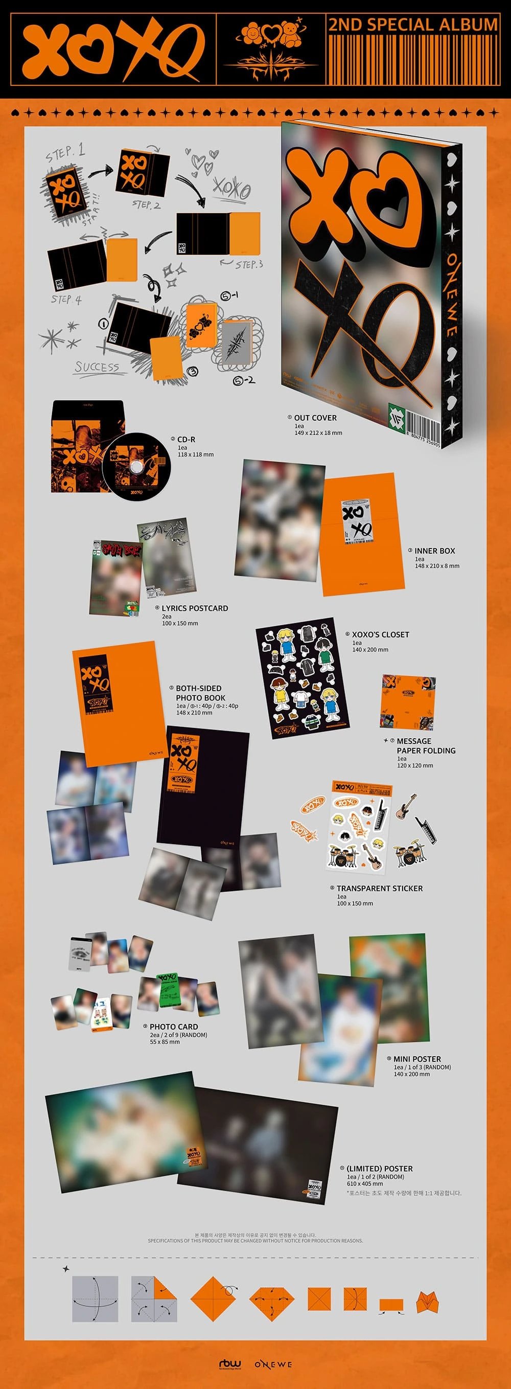 ONEWE - 2ND SPECIAL ALBUM [XOXO] — 2