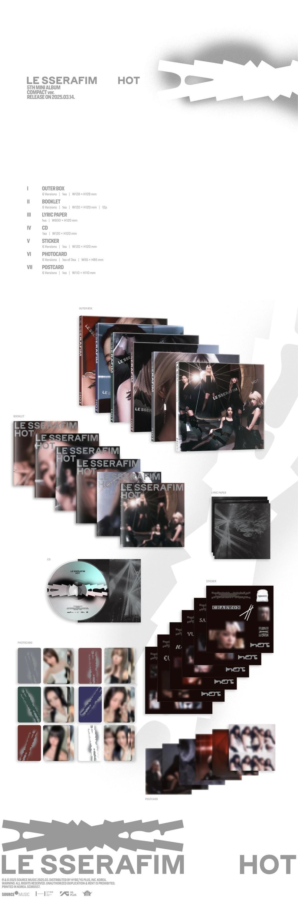 LE SSERAFIM - 5th Mini Album [HOT] COMPACT Ver. — 2