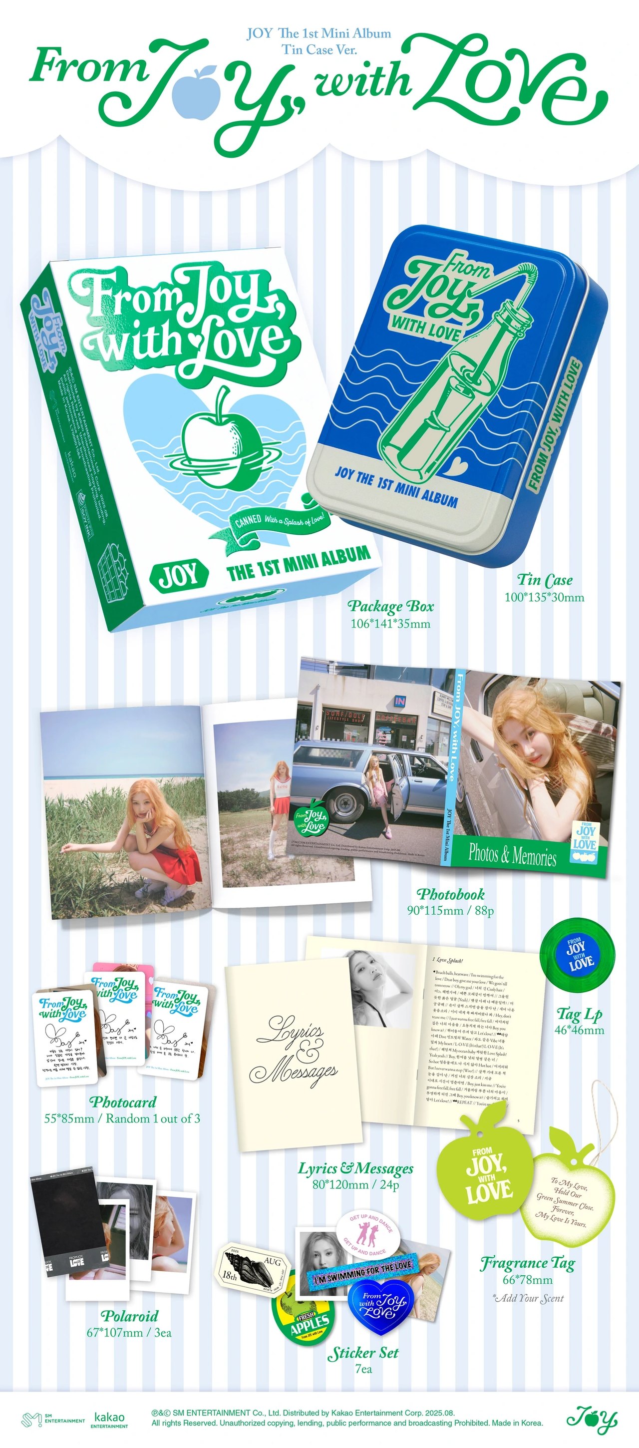 JOY - 1st Mini Album [From JOY, with Love] Tin Case Ver. (Smart Album) — 2