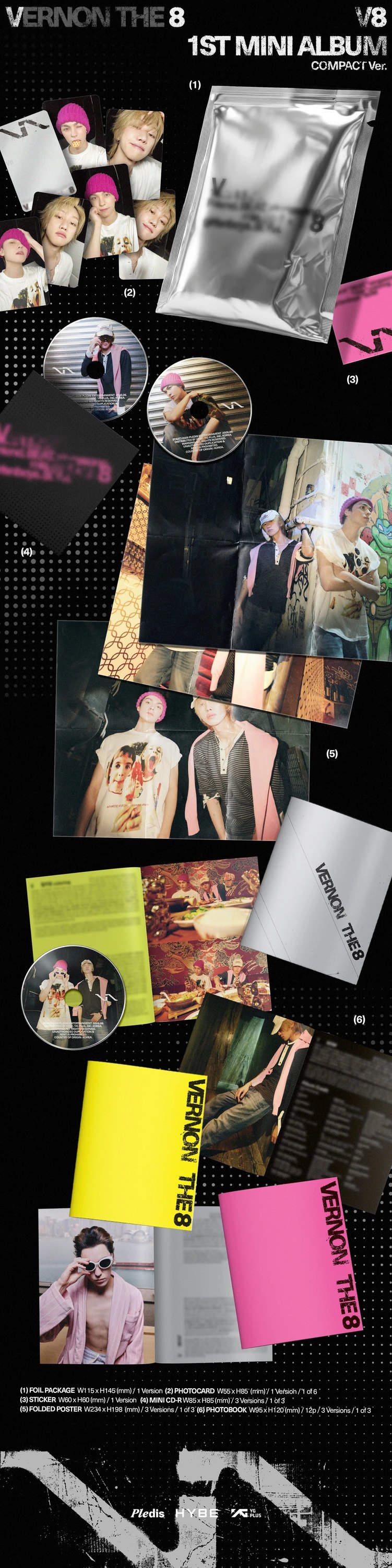 V8 (SEVENTEEN) - 1st Mini Album [V8] Compact Ver. — 2