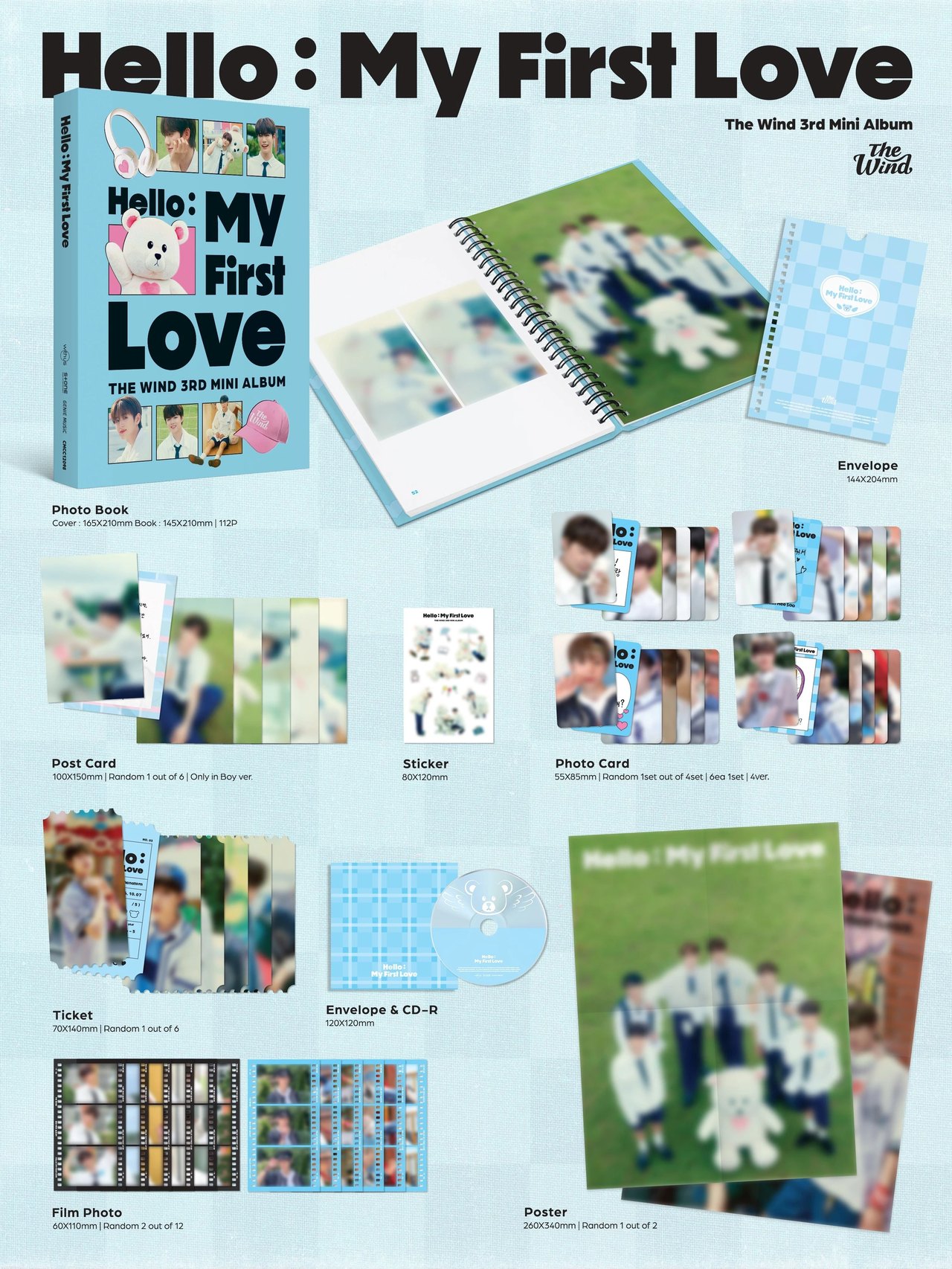 The Wind - 3rd Mini Album [Hello : My First Love] Standard Ver. — 2