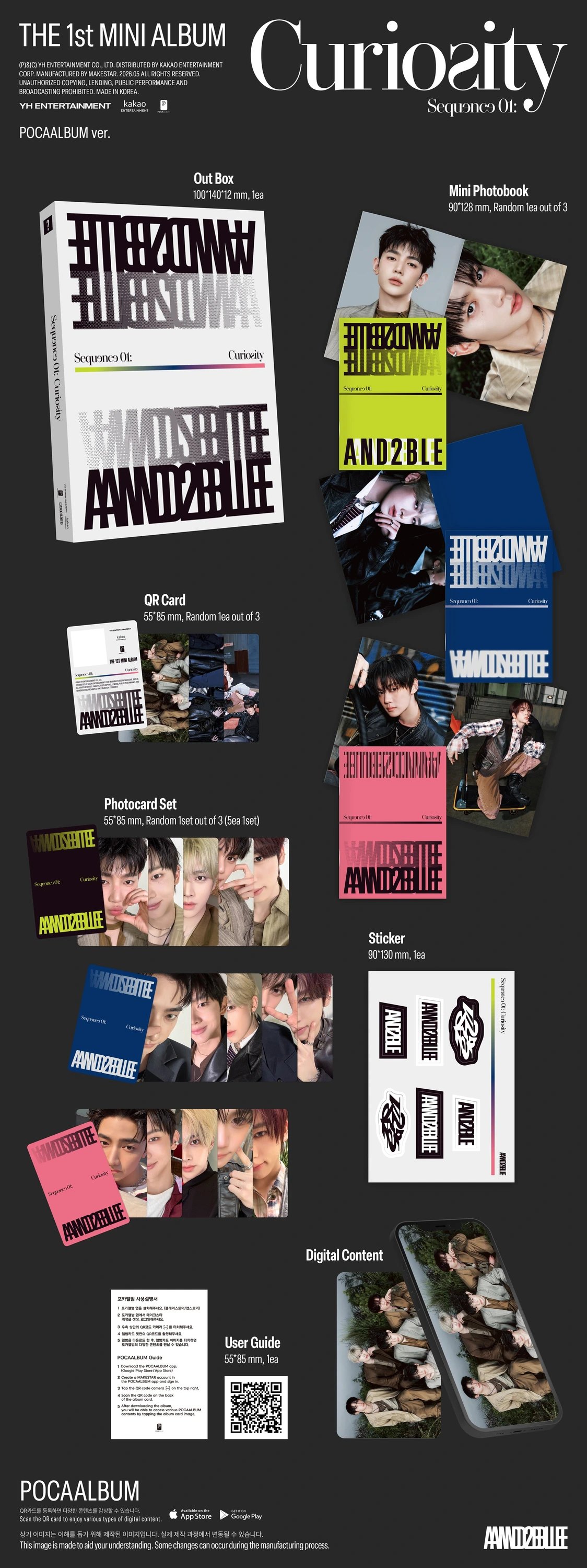 AND2BLE - 1st Mini Album [Sequence 01: Curiosity] POCAALBUM Ver. — 2
