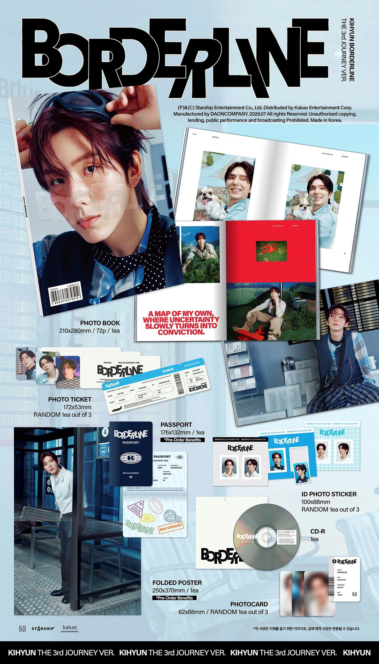 KIHYUN - EP [BORDERLINE] THE 3rd JOURNEY Ver. — 2
