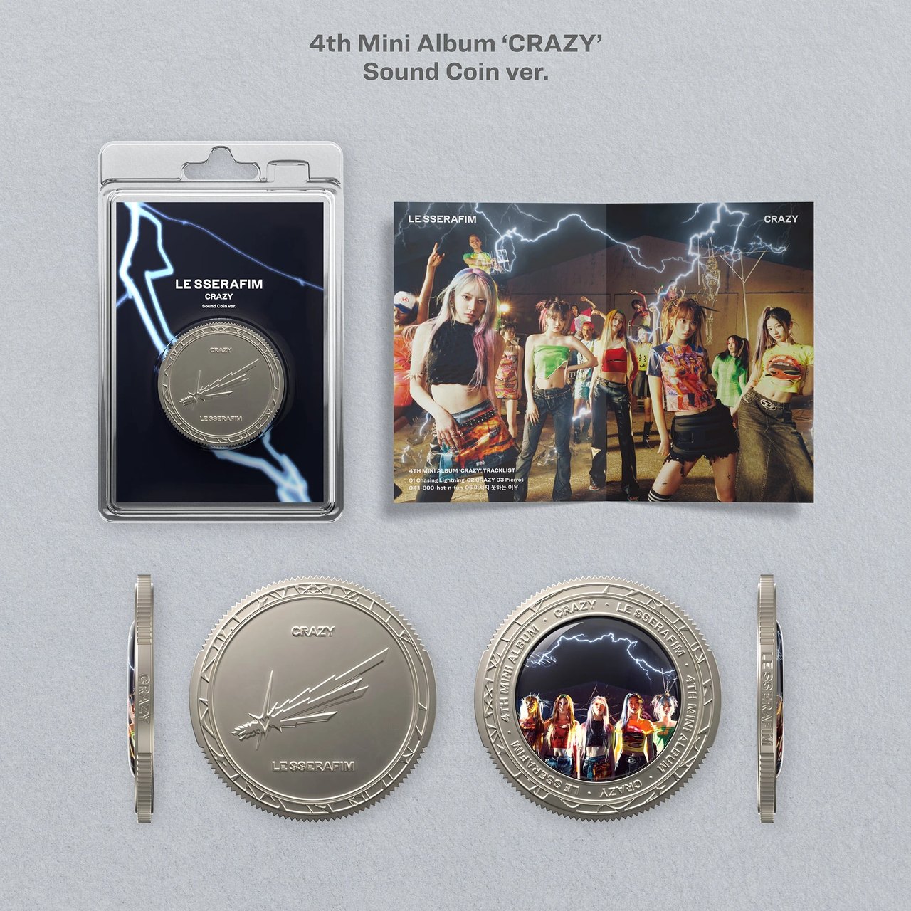 LE SSERAFIM - 4th Mini Album [CRAZY] Sound Coin Ver. — 2