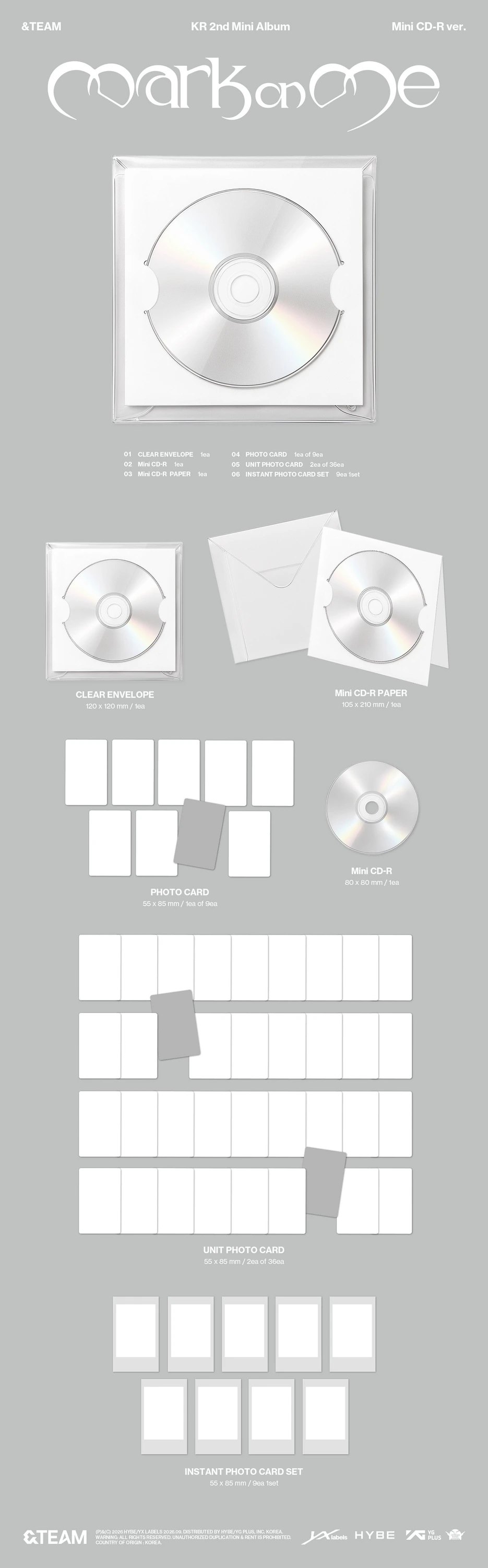 &TEAM - KR 2nd Mini Album [Mark on Me] Mini CD-R Ver. — 2