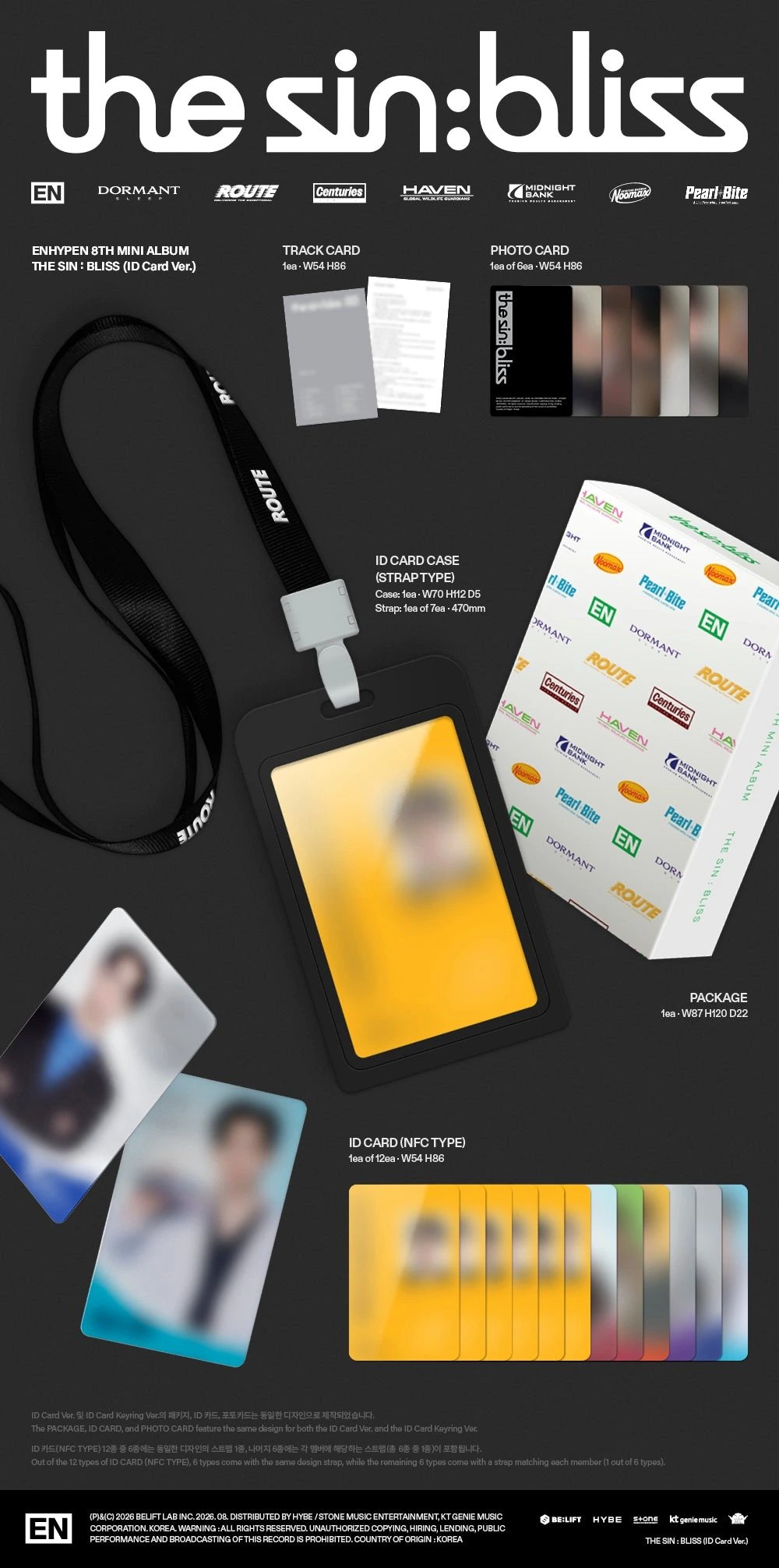 ENHYPEN - [THE SIN : BLISS] ID Card Ver. — 2
