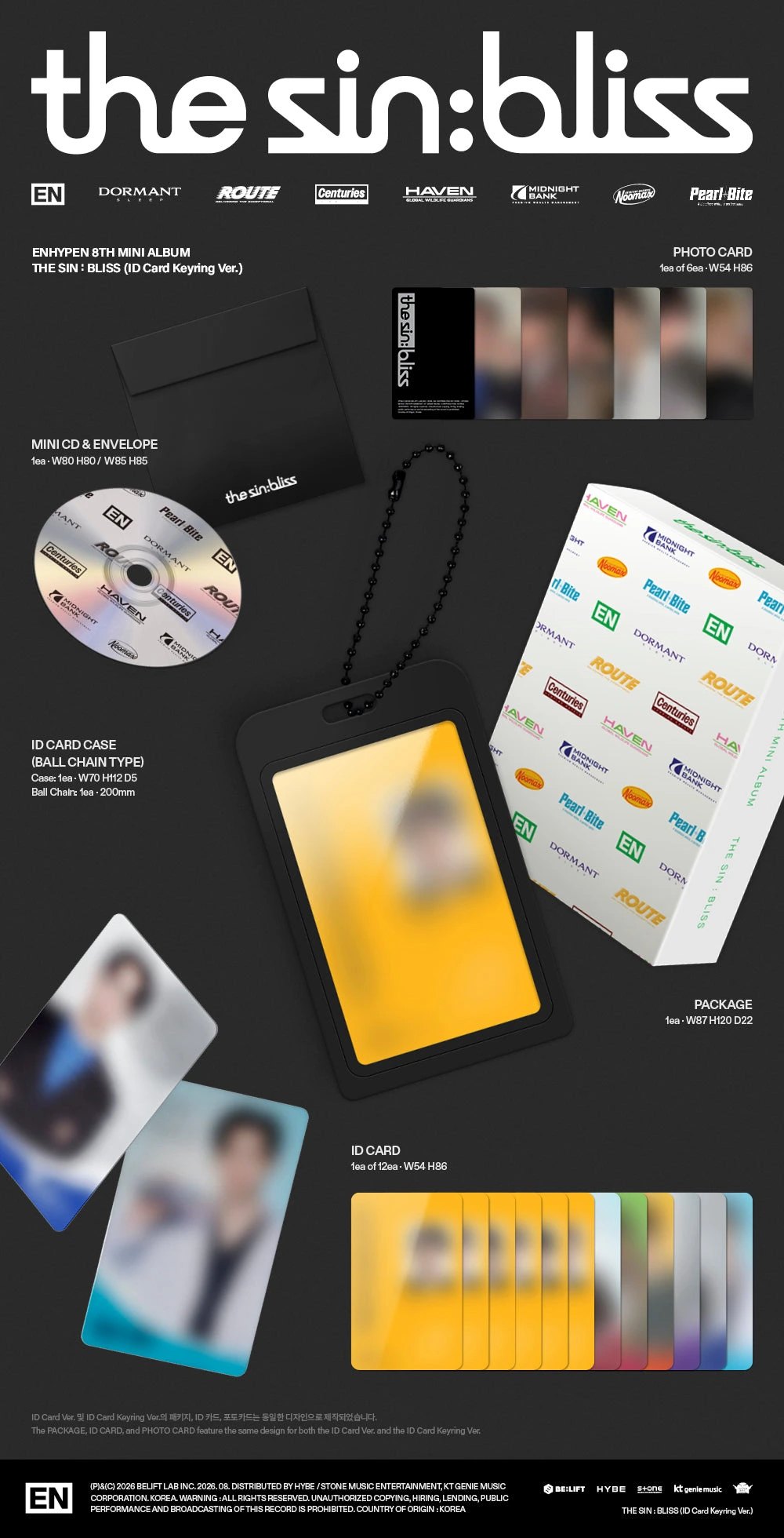 ENHYPEN - [THE SIN : BLISS] ID Card Keyring Ver. — 2