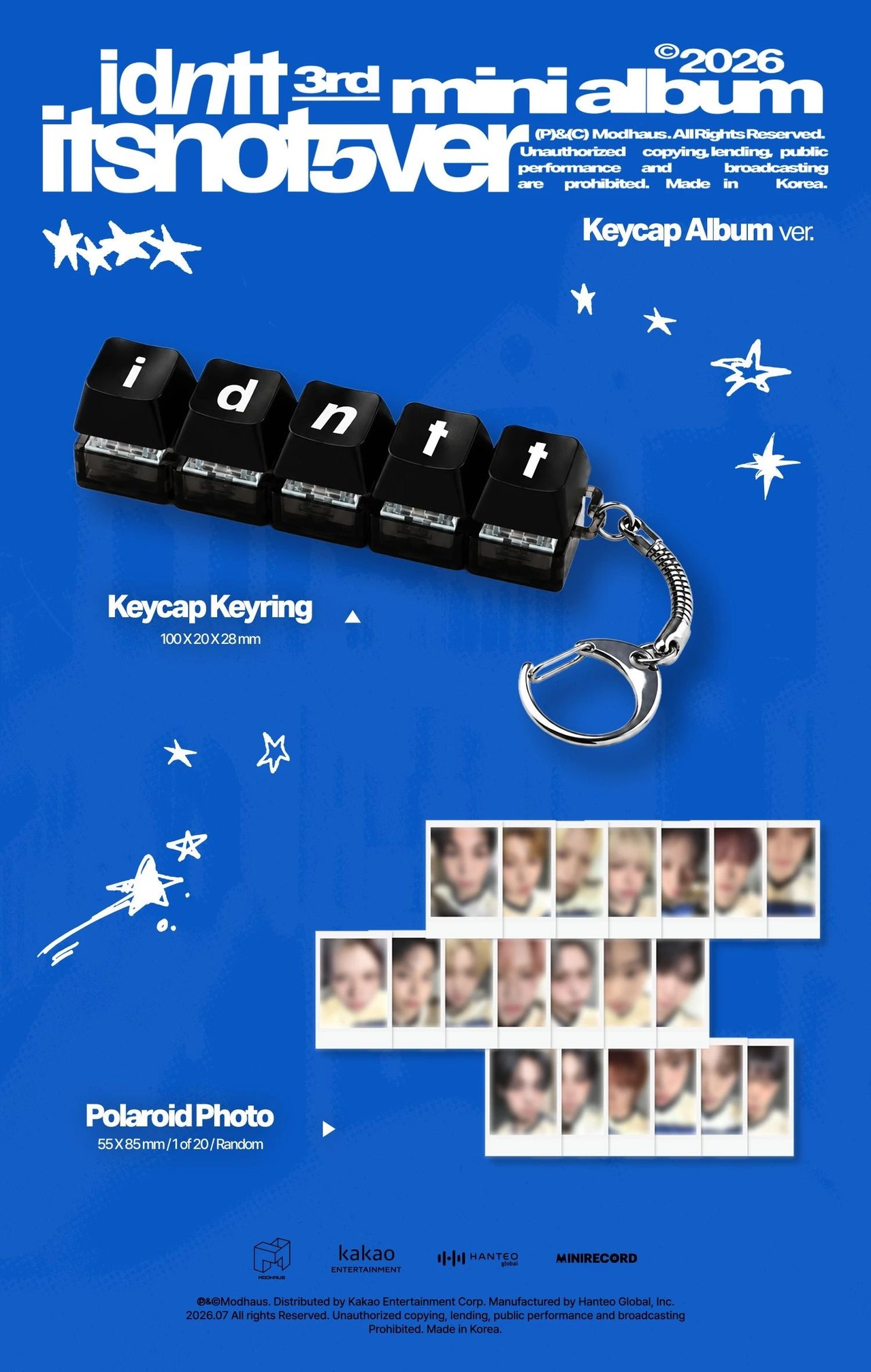 idntt - [itsnotover] Keycap Album — 2