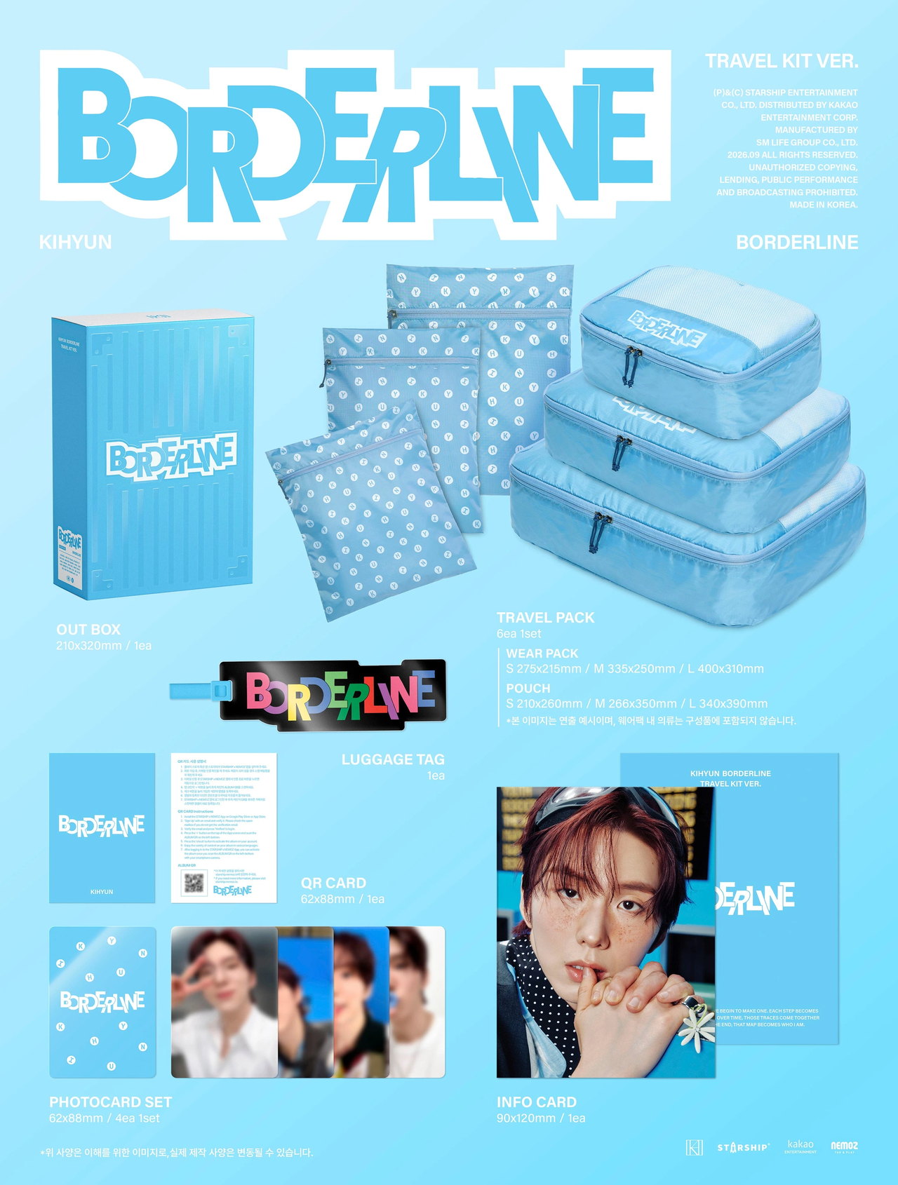 KIHYUN - EP [BORDERLINE] TRAVEL KIT Ver. — 2