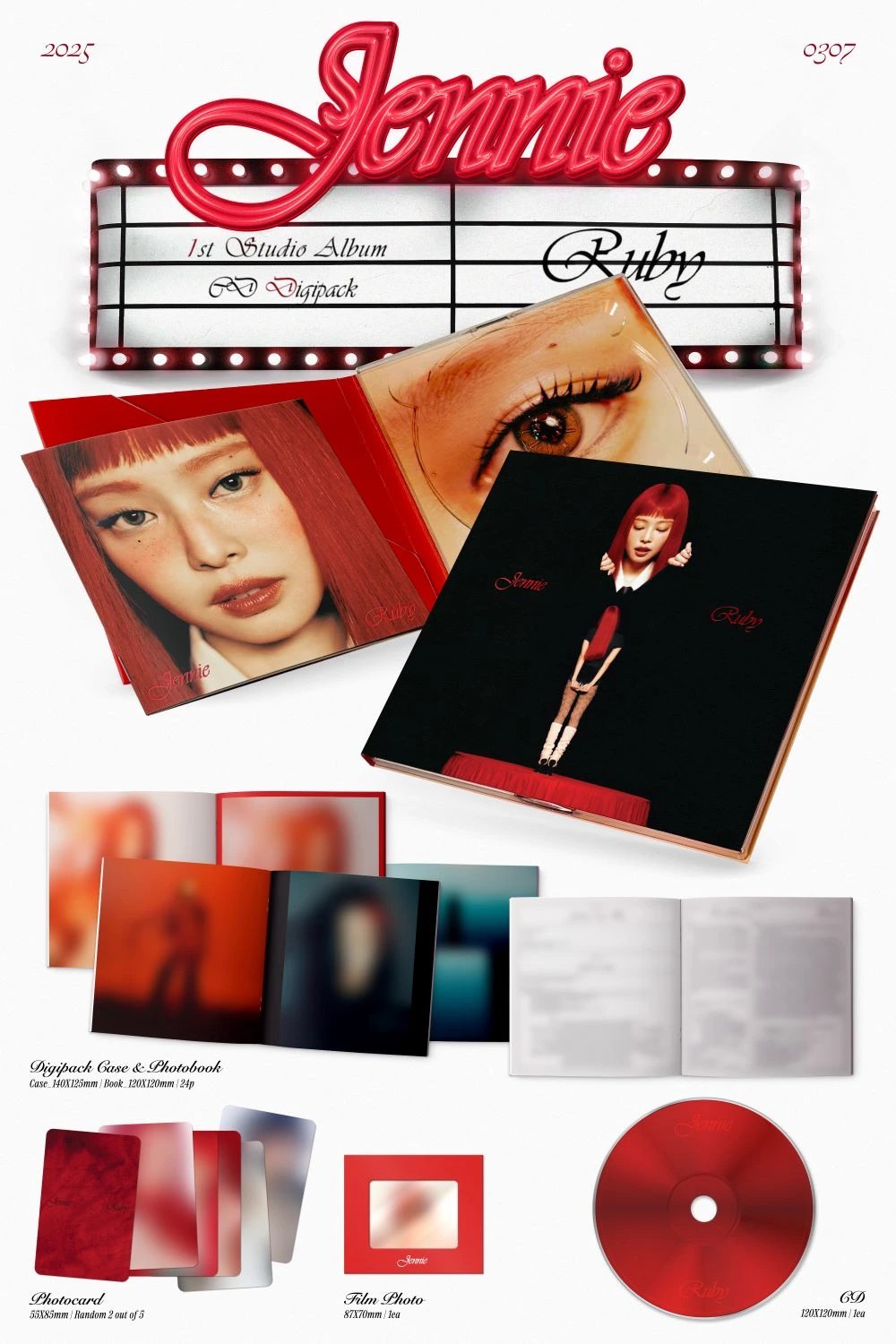 JENNIE - 1st Studio Album [Ruby] Digipack Ver. — 2