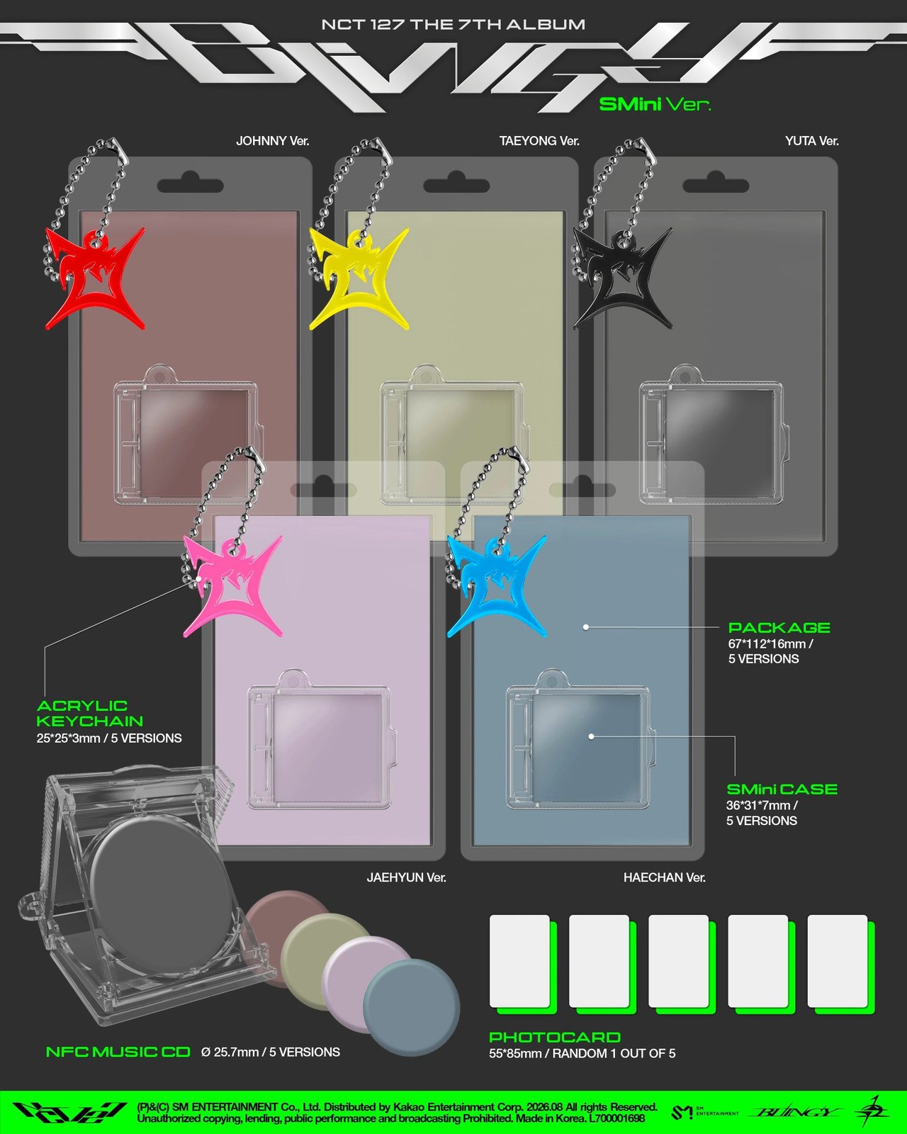 NCT 127 - 7th Album [BLINGY] SMini Ver. (Smart Album) — 2