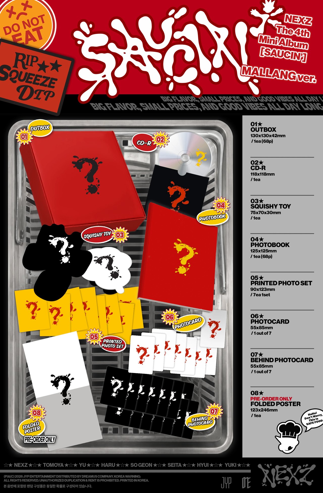 NEXZ - 4th Mini Album [SAUCIN'] MALLANG Ver. — 2