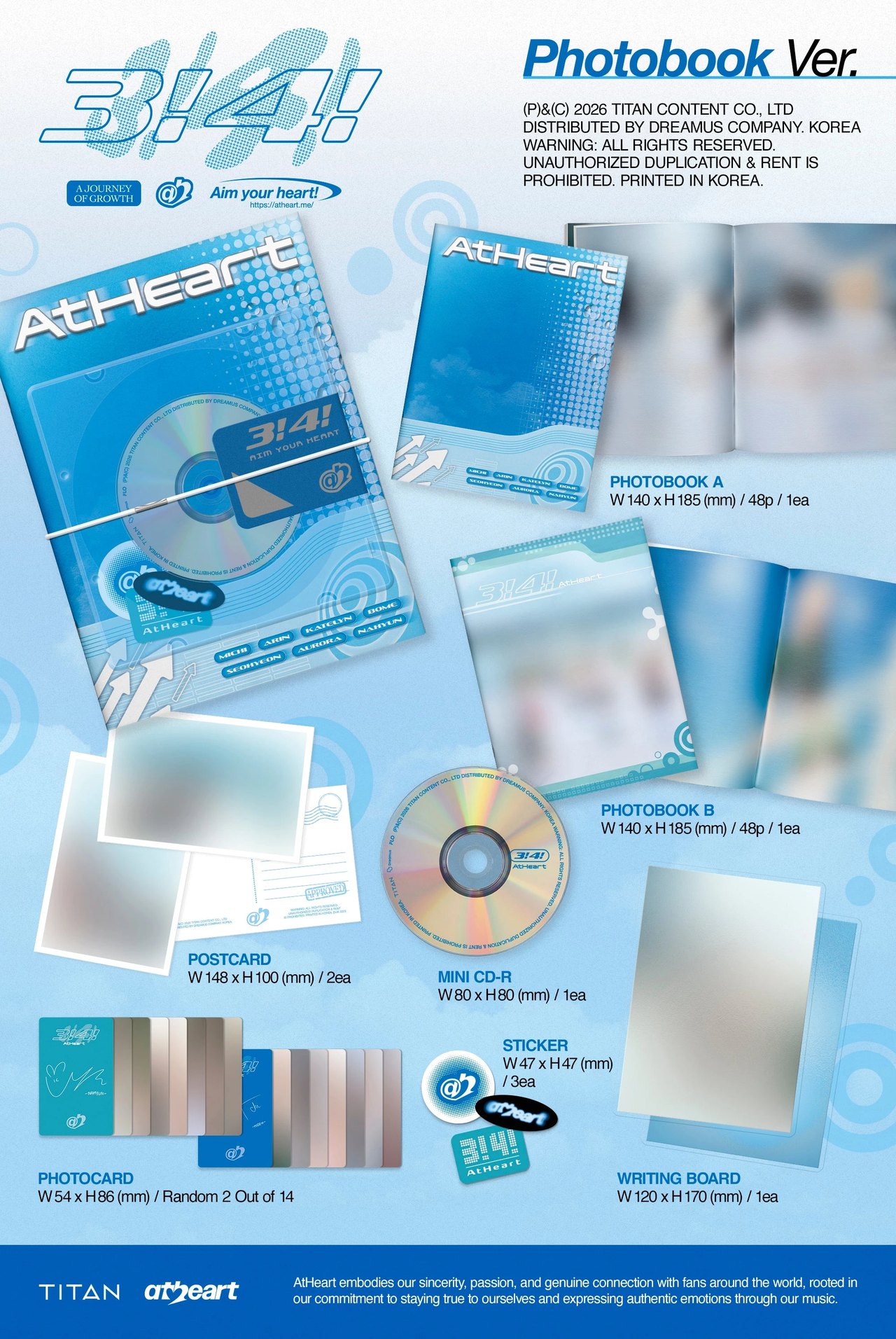 AtHeart - Single Album [3!4!] Photobook Ver. — 2