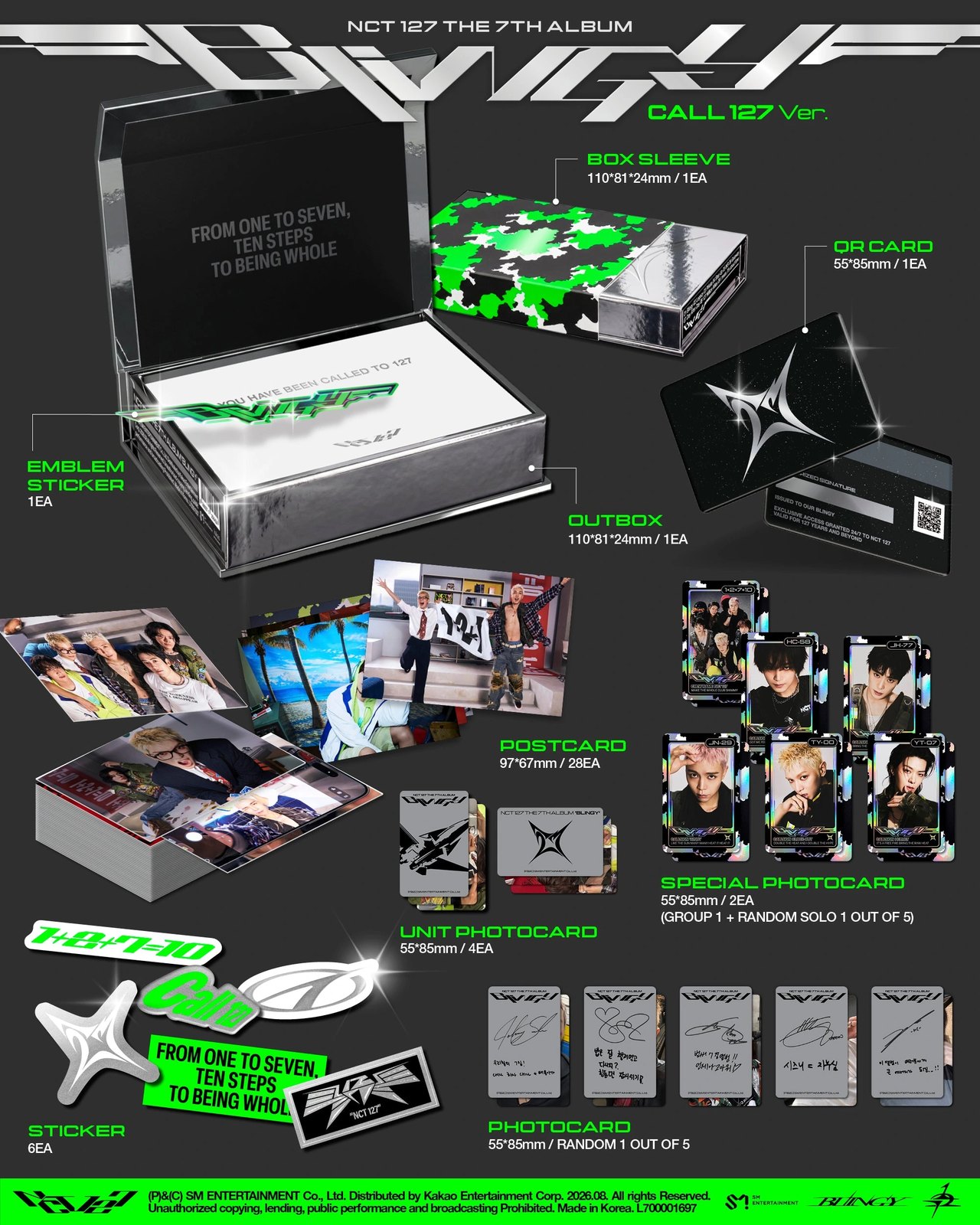 NCT 127 - 7th Album [BLINGY] CALL 127 Ver. (Smart Album) — 2
