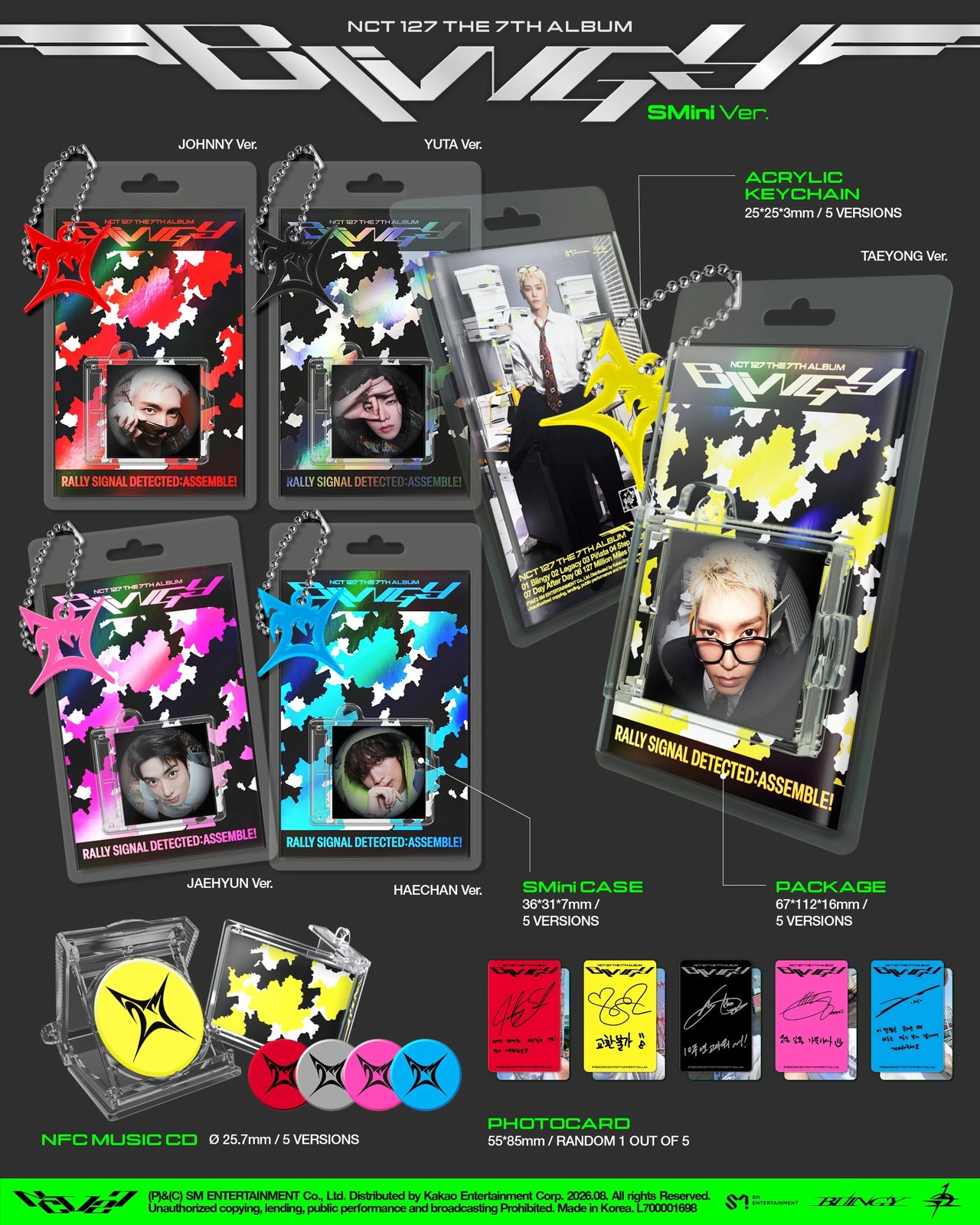 NCT 127 - 7th Album [BLINGY] SMini Ver. (Smart Album) — 2