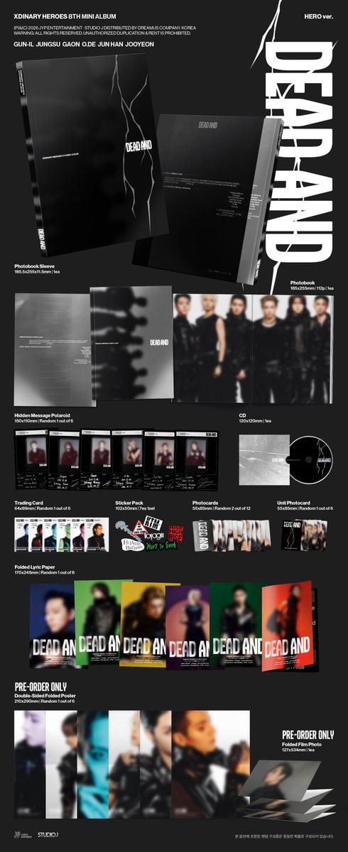 Xdinary-Heroes - 8th Mini Album [DEAD AND] Photobook Ver. — 2