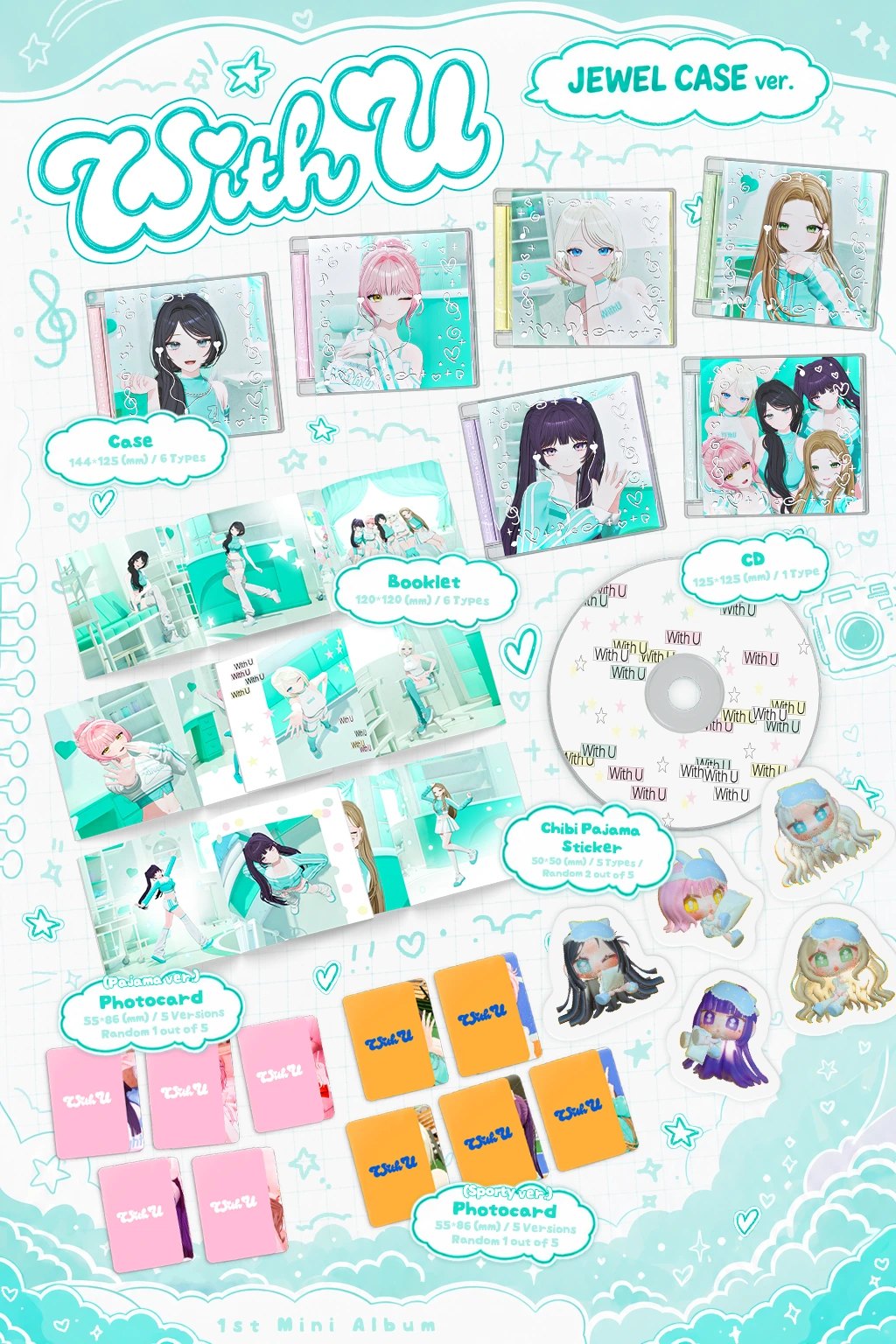 MW:MEU - 1st Mini Album [With U] Jewel Case Ver. — 2