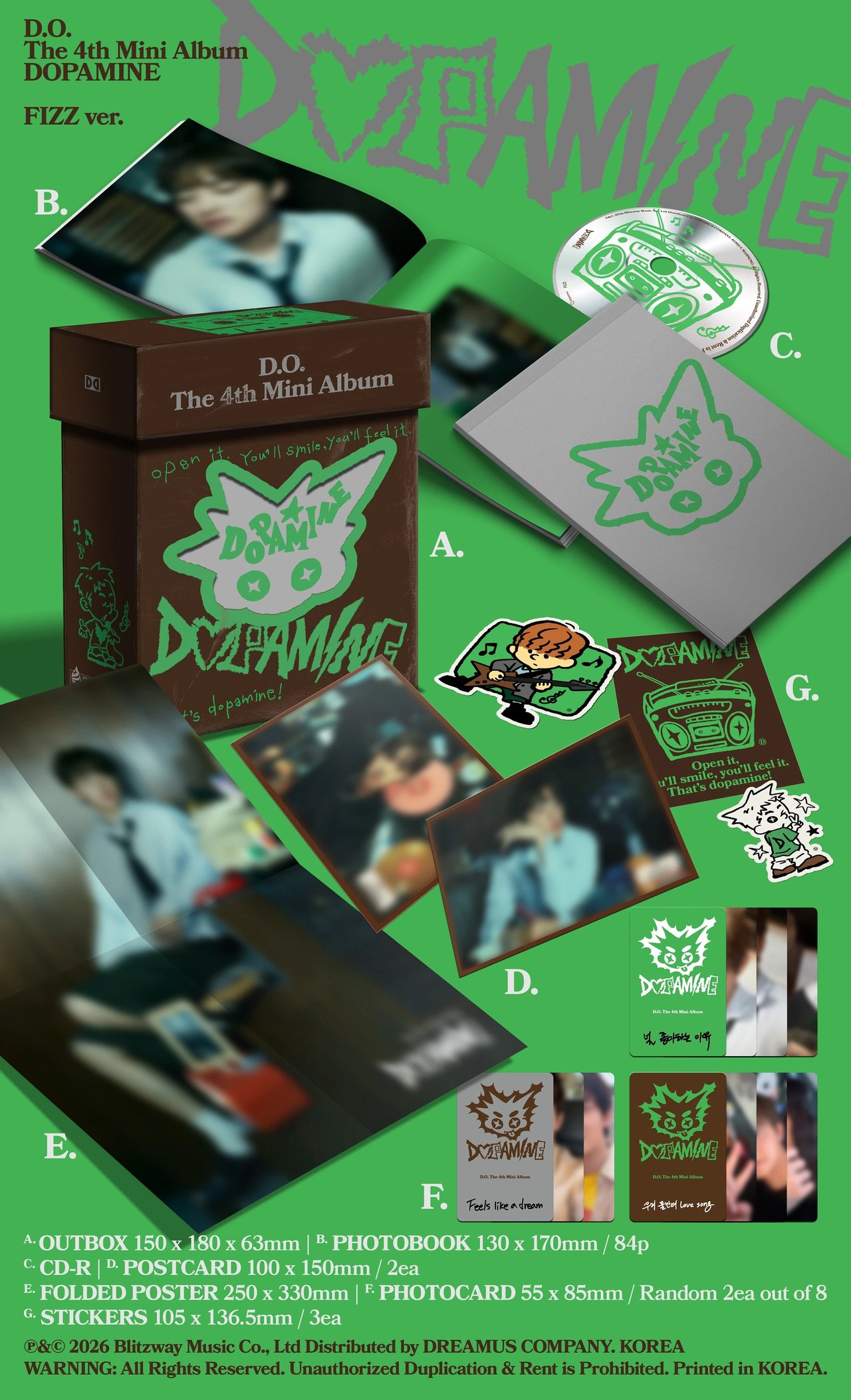 D.O. - 4th Mini Album [DOPAMINE] FIZZ Ver. — 2