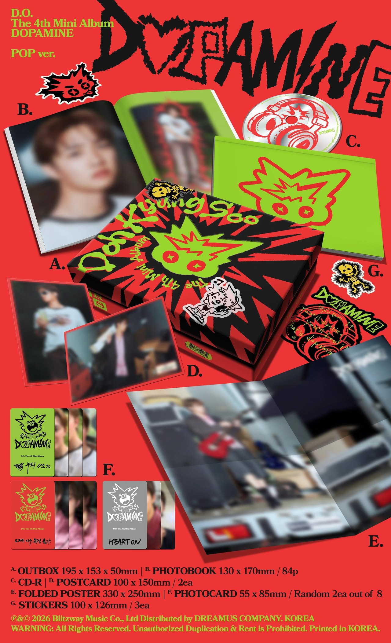 D.O. - 4th Mini Album [DOPAMINE] POP Ver. — 2