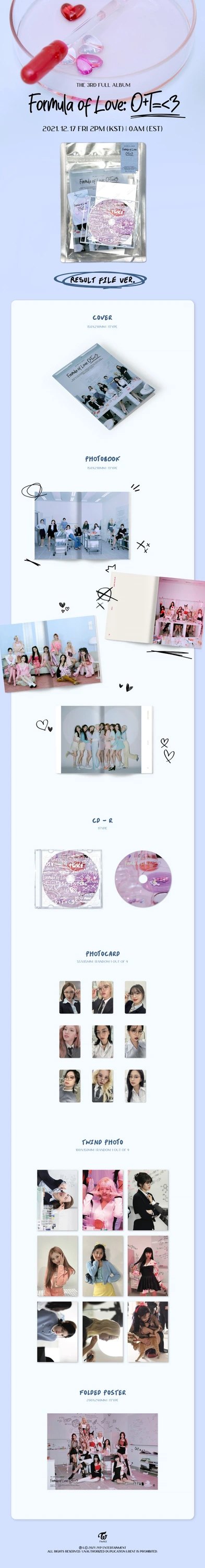 TWICE - 3rd Album [Formula of Love: O+T= < 3] Result file Ver. — 2