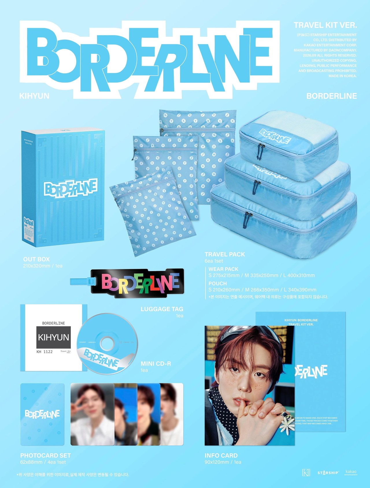 KIHYUN - EP [BORDERLINE] TRAVEL KIT Ver. — 2