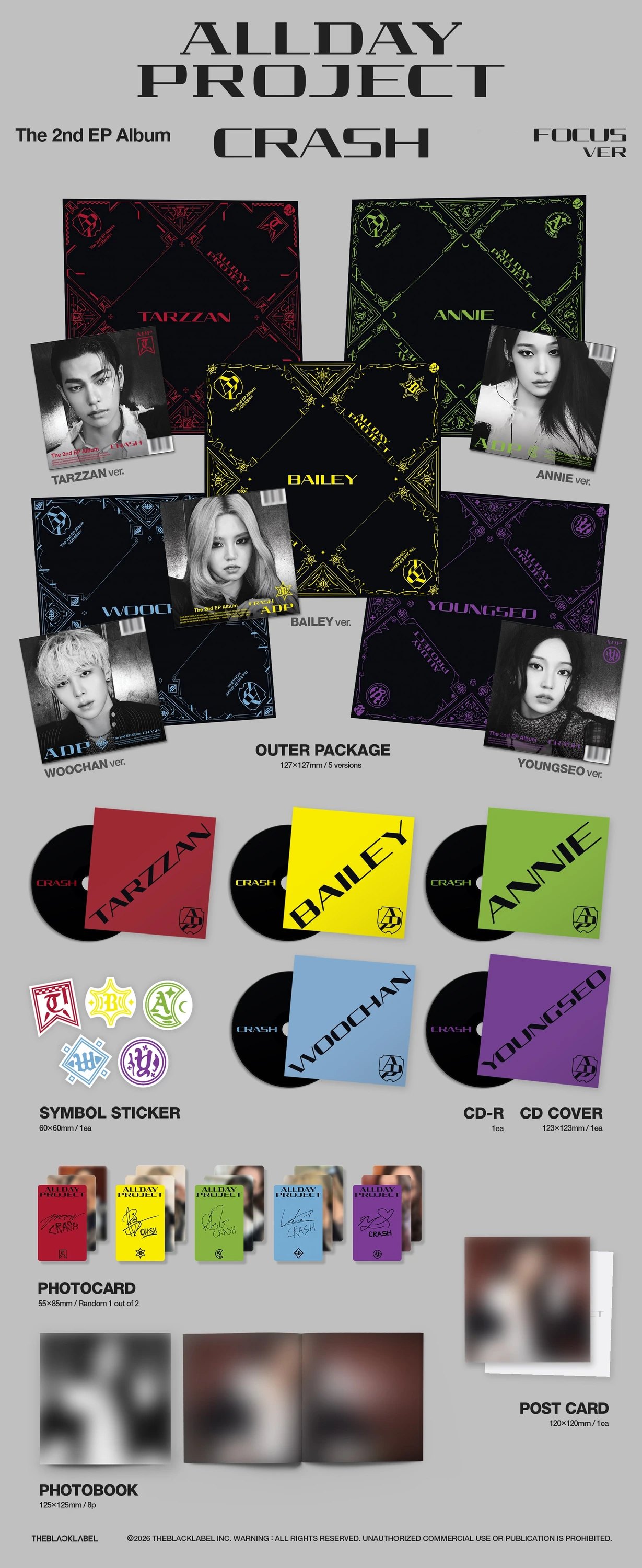 ALLDAY PROJECT - 2nd EP Album [CRASH] FOCUS Ver. — 2
