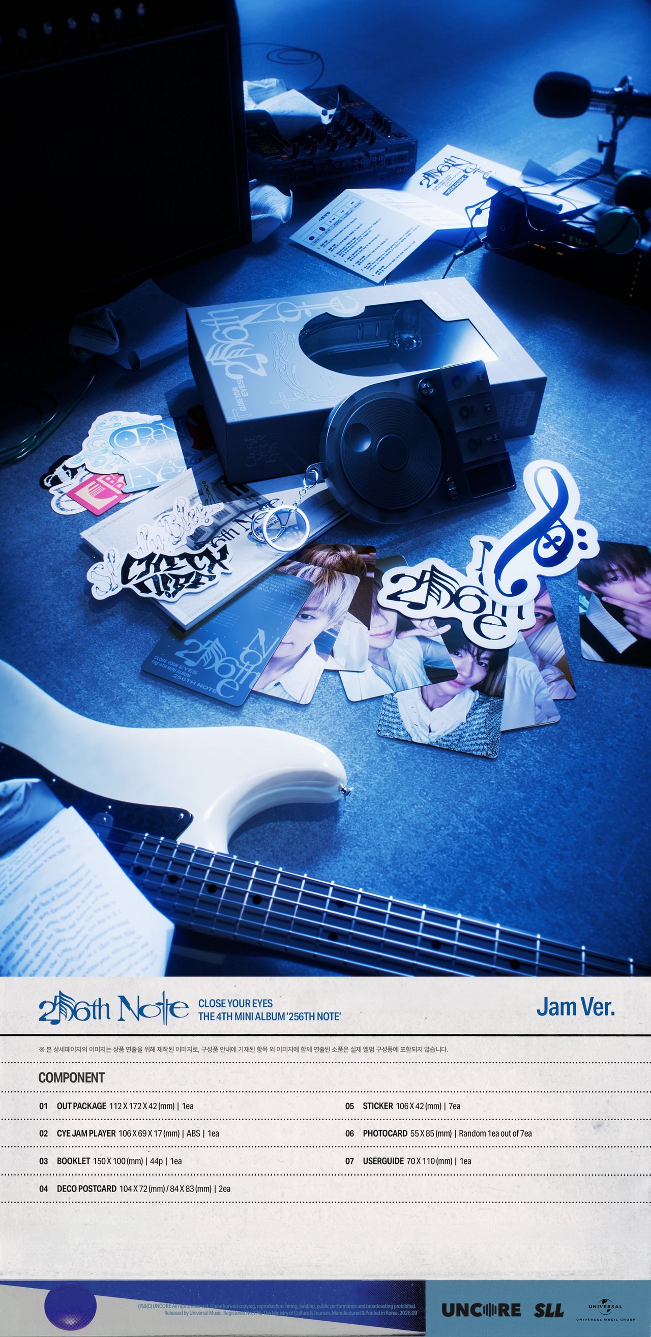 CLOSE YOUR EYES - 4th Mini Album [256th Note] Jam Ver. — 2