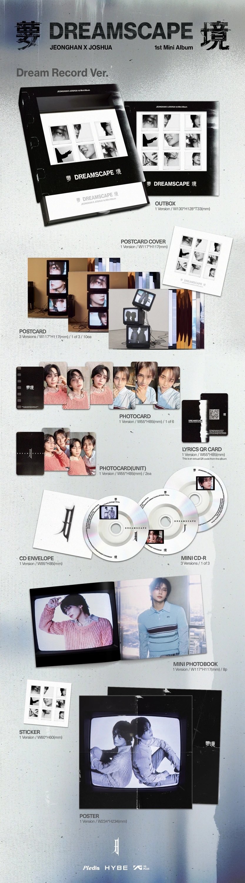 JEONGHAN X JOSHUA (SEVENTEEN) - 1st Mini Album [DREAMSCAPE] Dream Record Ver. — 2
