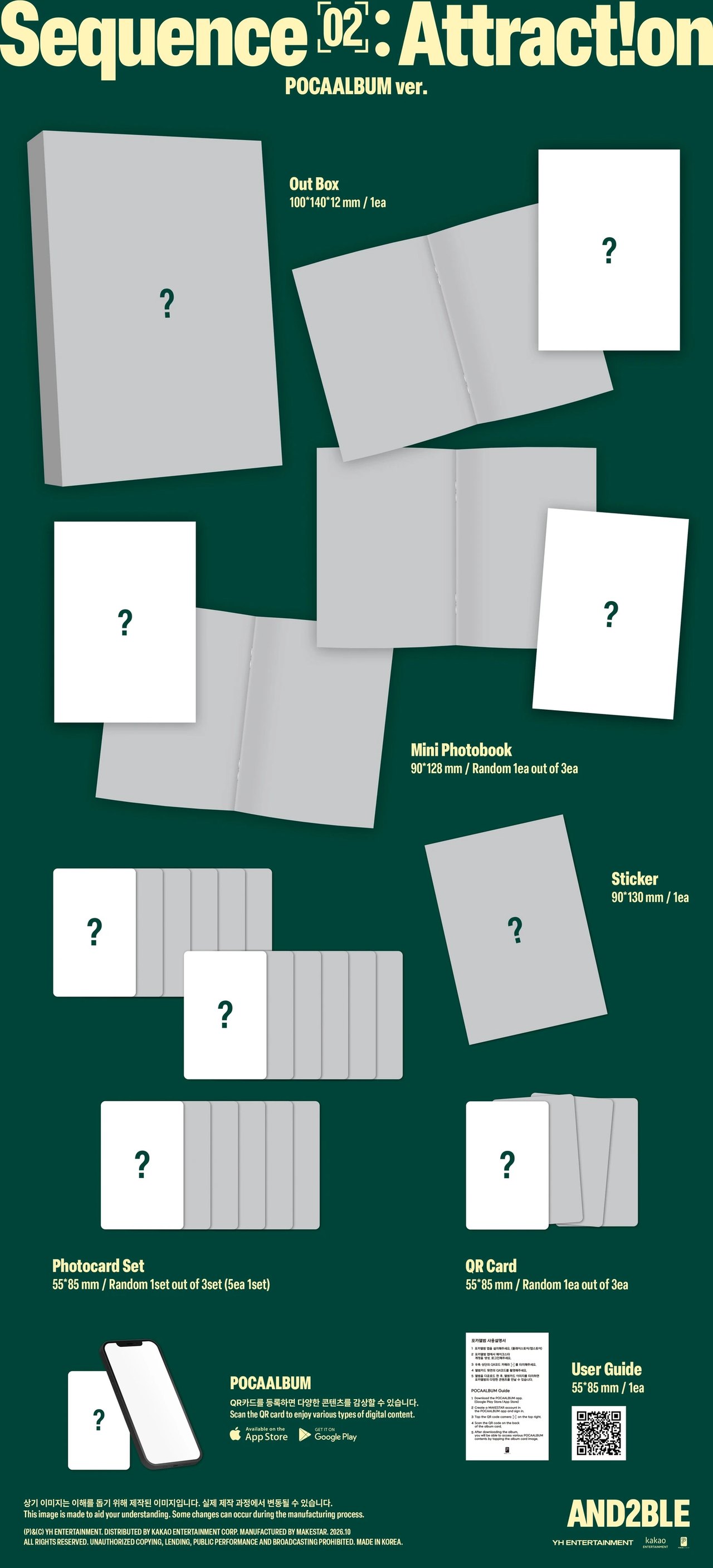 AND2BLE - 2nd Mini Album [Sequence 02: Attraction] POCAALBUM Ver. — 2