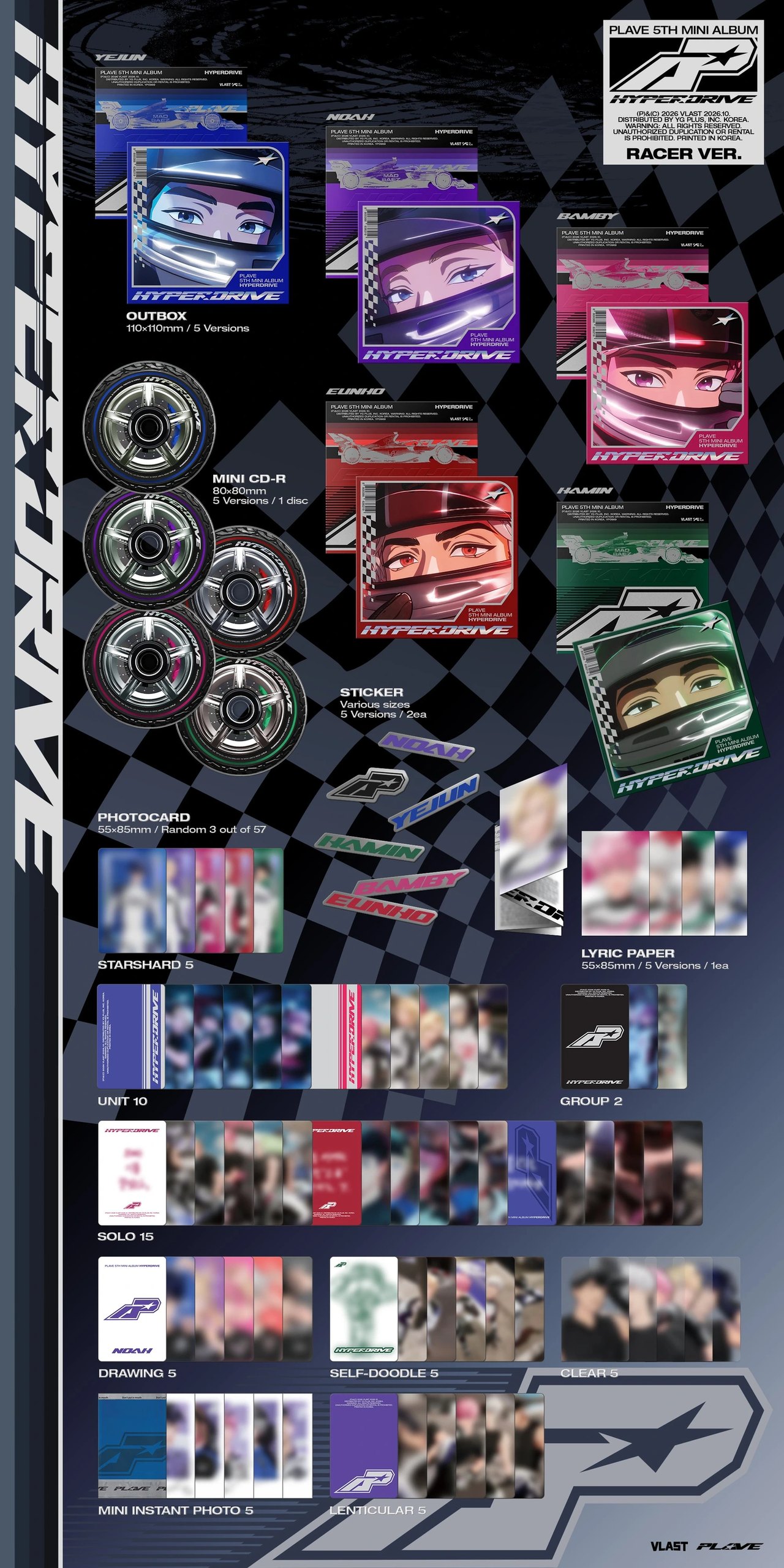 PLAVE - 5th Mini Album [HYPERDRIVE] Racer Ver. — 2