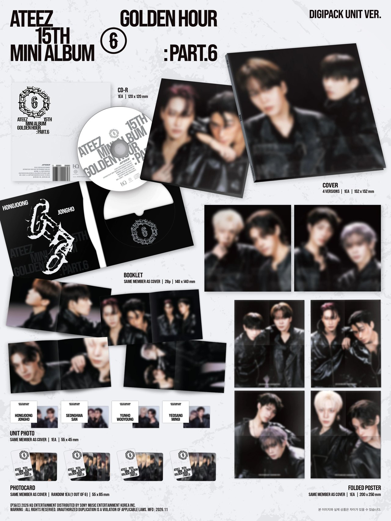 ATEEZ - [GOLDEN HOUR : Part.6] DIGIPACK UNIT Ver. — 2