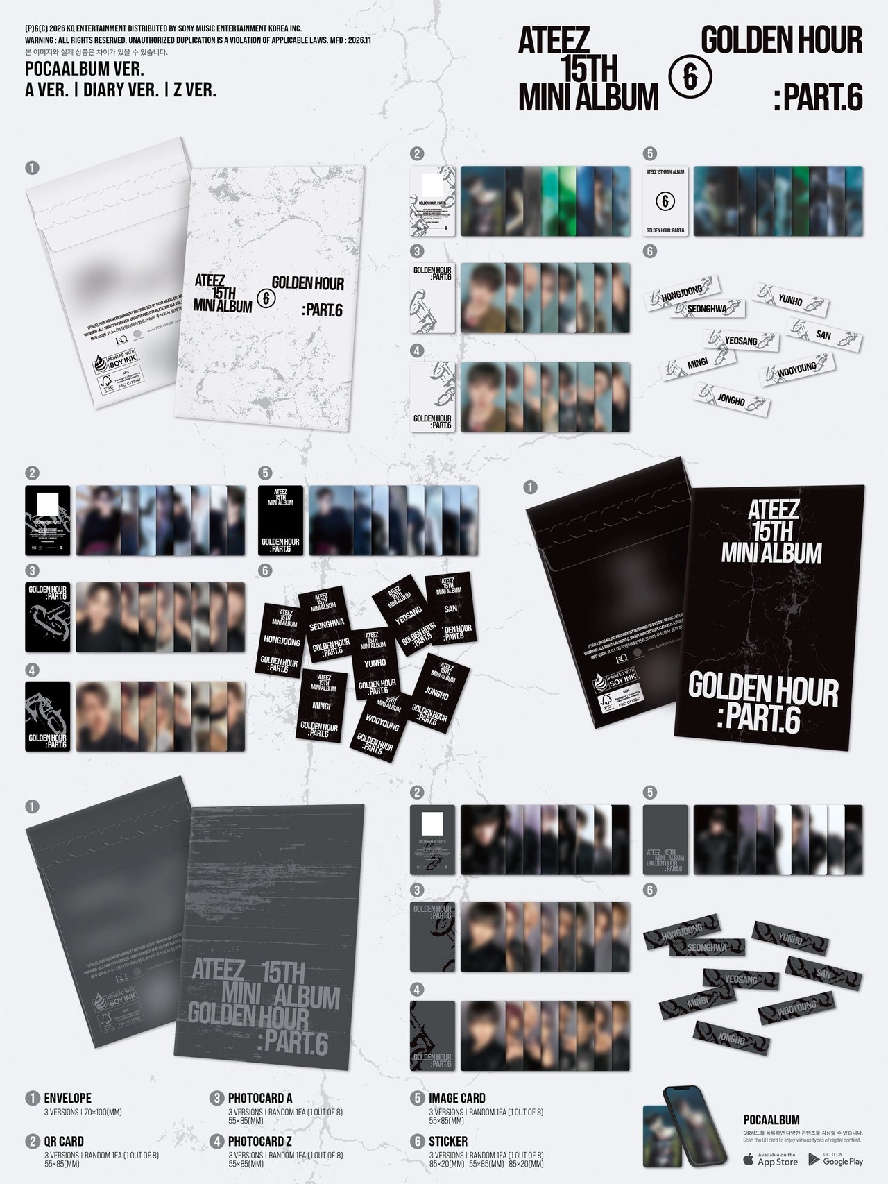 ATEEZ - [GOLDEN HOUR : Part.6] POCAALBUM — 2
