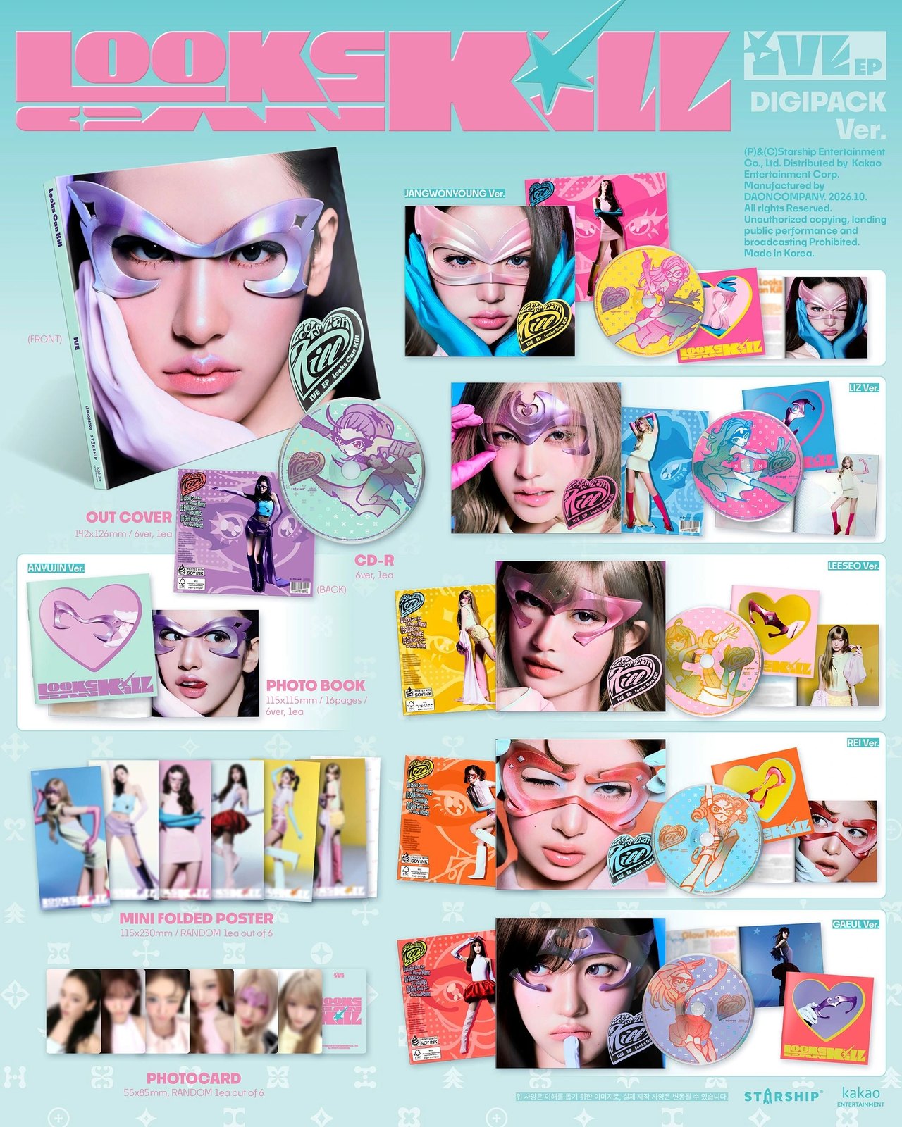 IVE - EP [Looks Can Kill] DIGIPACK Ver. — 2