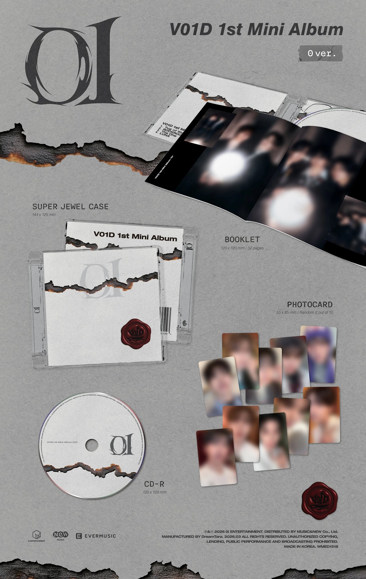 V01D - 1st Mini Album [01] 0 Ver. — 2