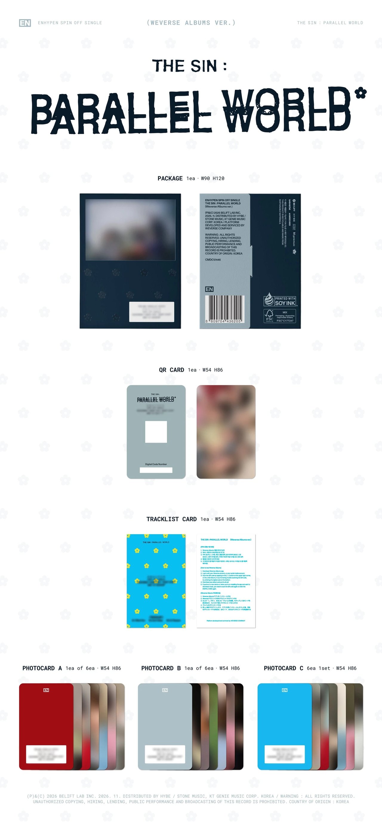 ENHYPEN - [THE SIN : PARALLEL WORLD] Weverse Albums Ver. — 2