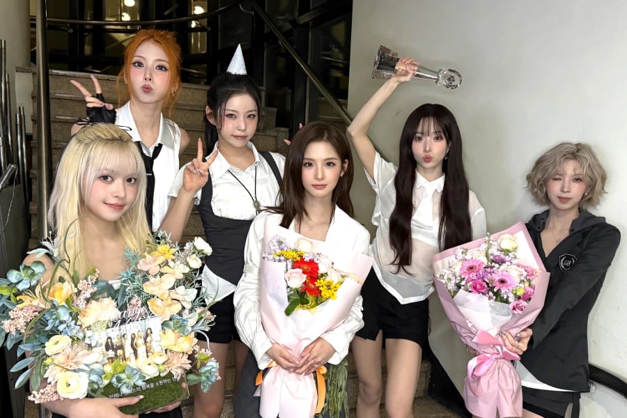 NMIXX Earn First ‘Birthday Wish’ Music Bank Trophy