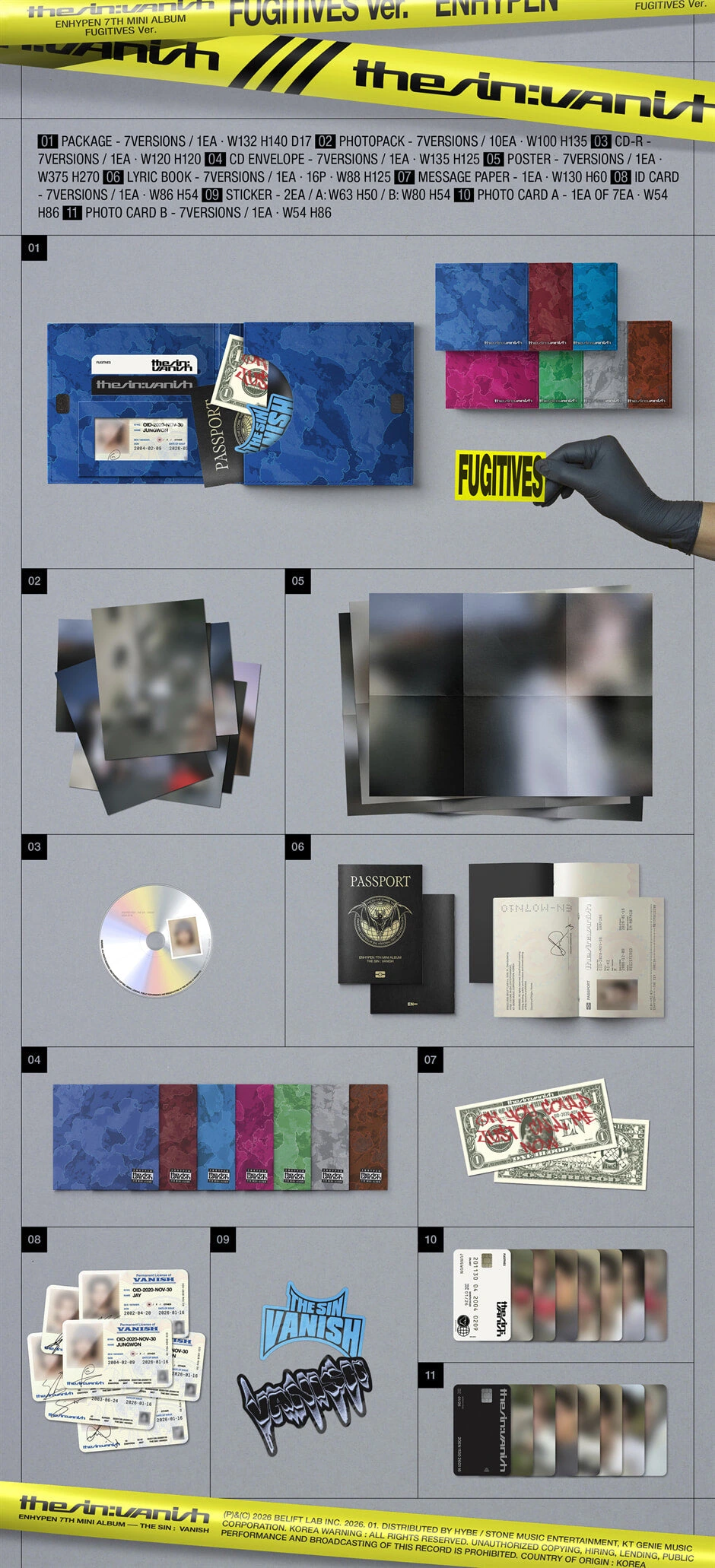 K-POP・アジア ENHYPEN THE SIN:VANISH FUGITIVES Ver. 1781217402315-ENHYPEN_-